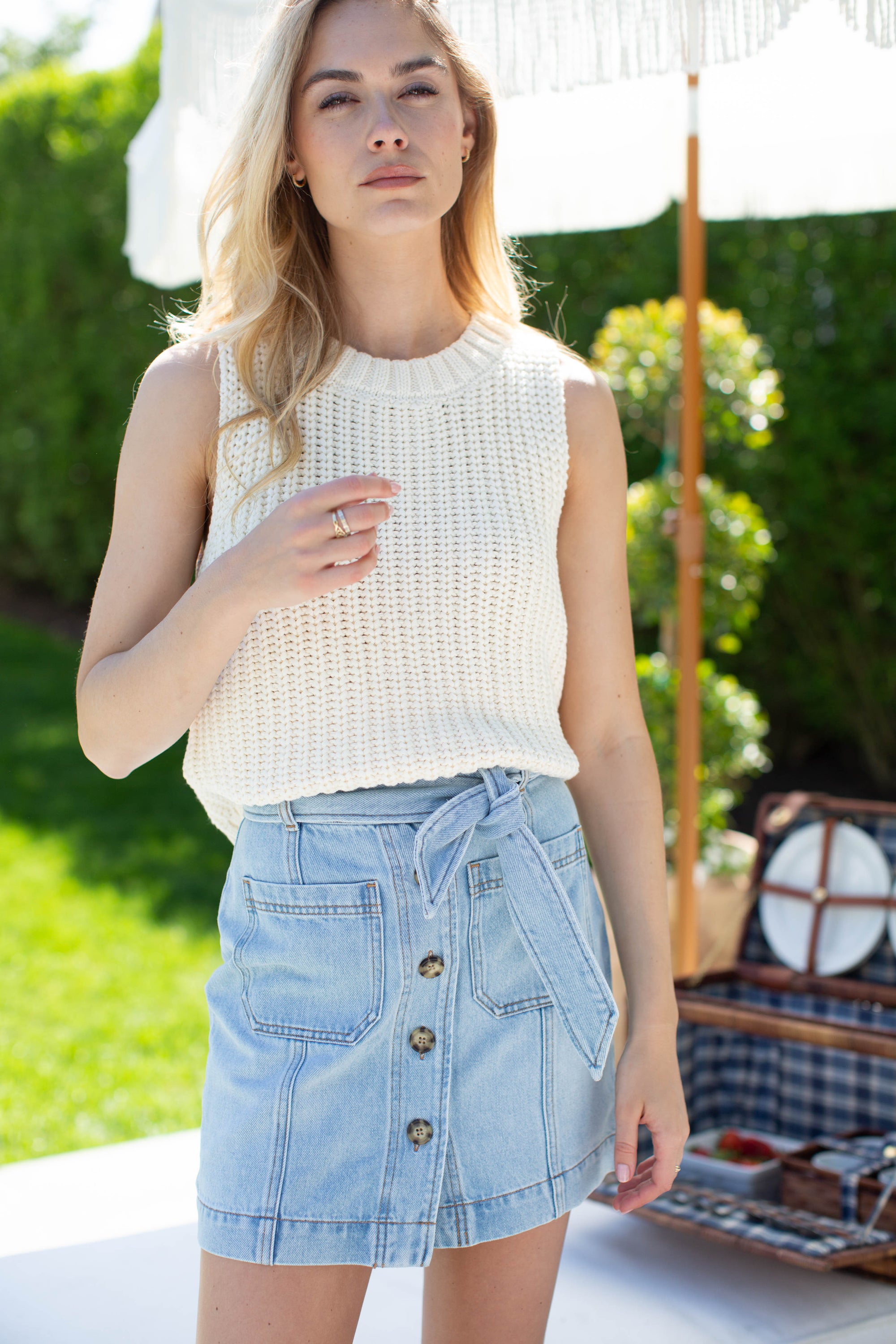 Beach Vest - Ivory