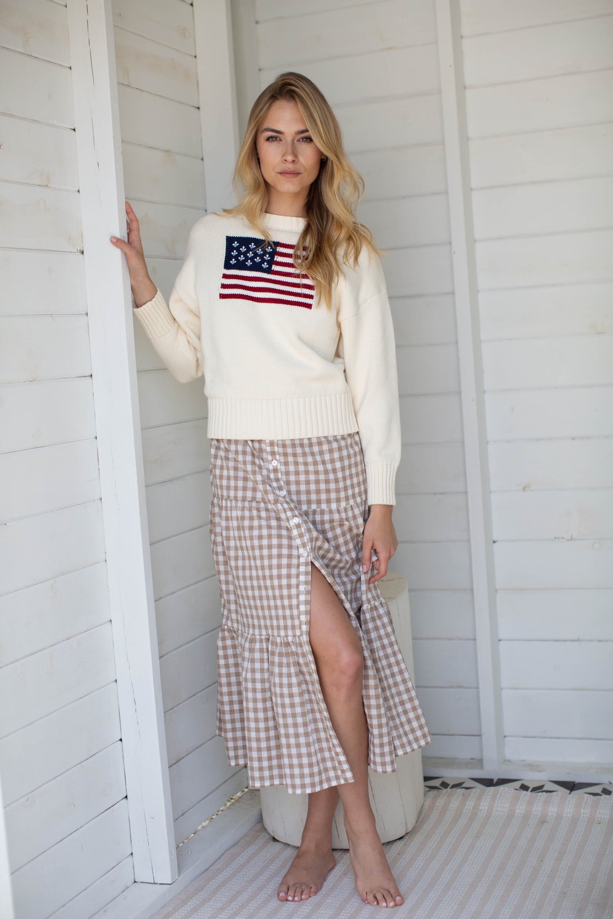 Marea Flag Sweater - Ivory