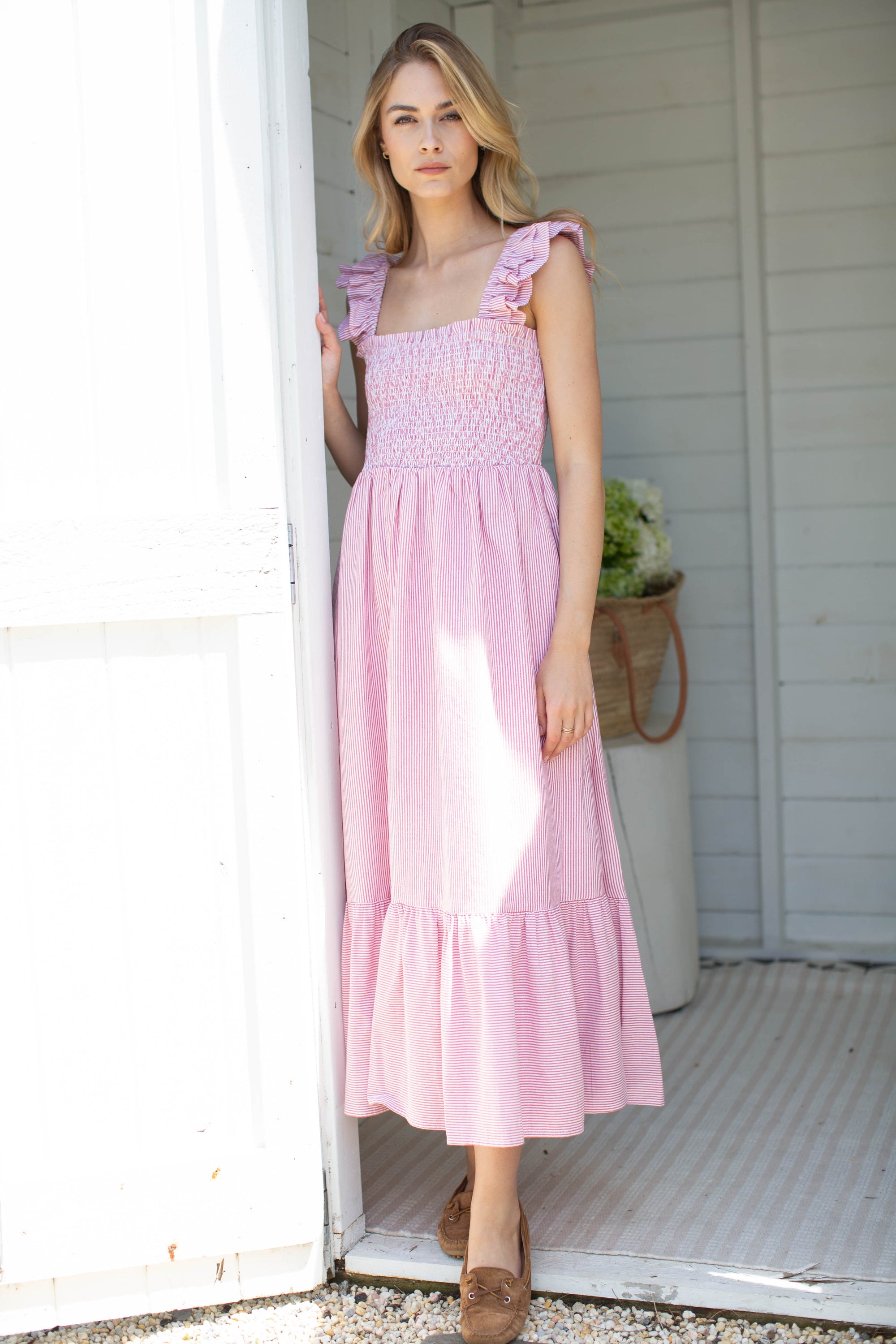 Sasco Dress - Red/White Stripe