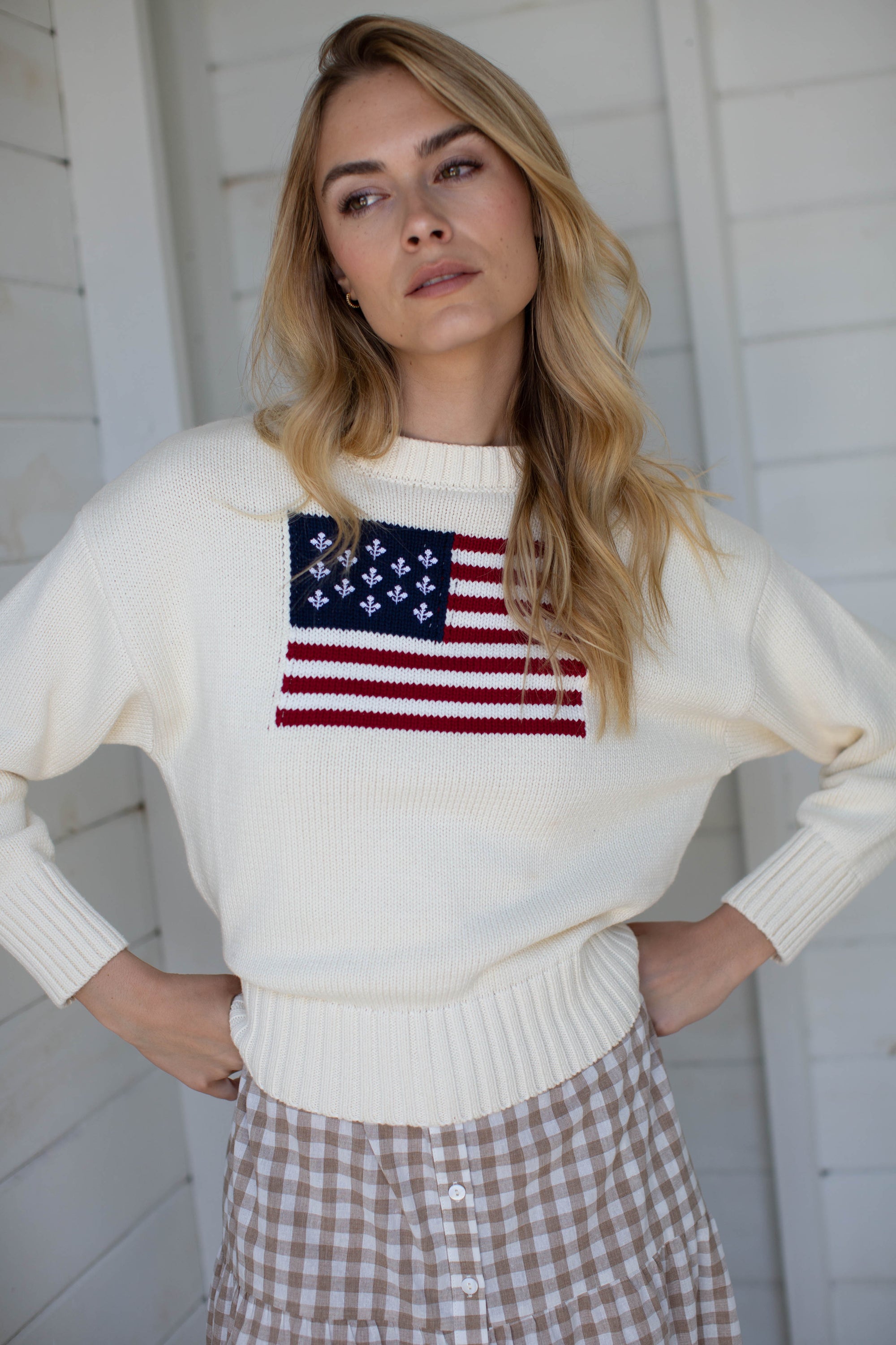 Marea Flag Sweater - Ivory