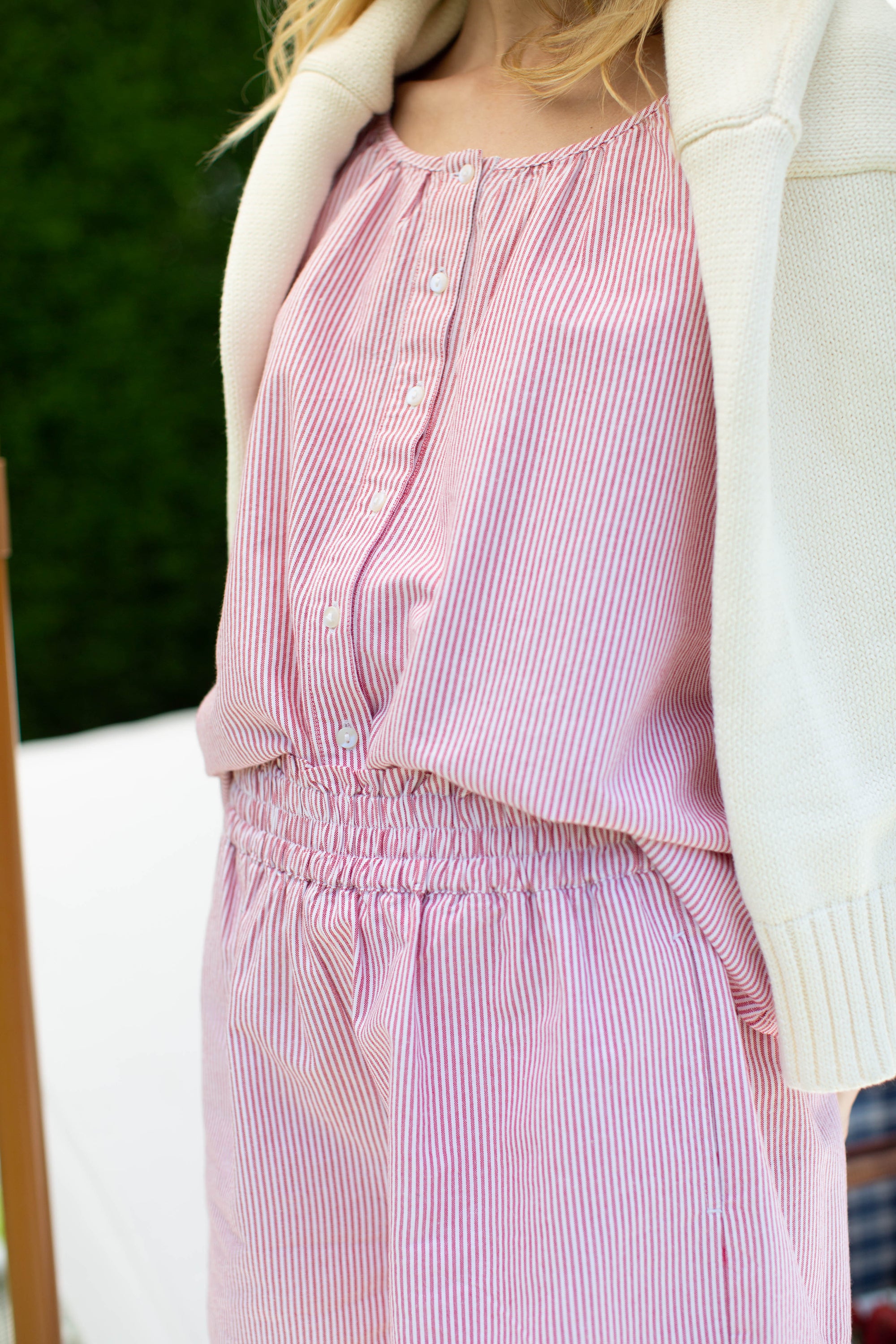 Everly Top - Red/White Stripe