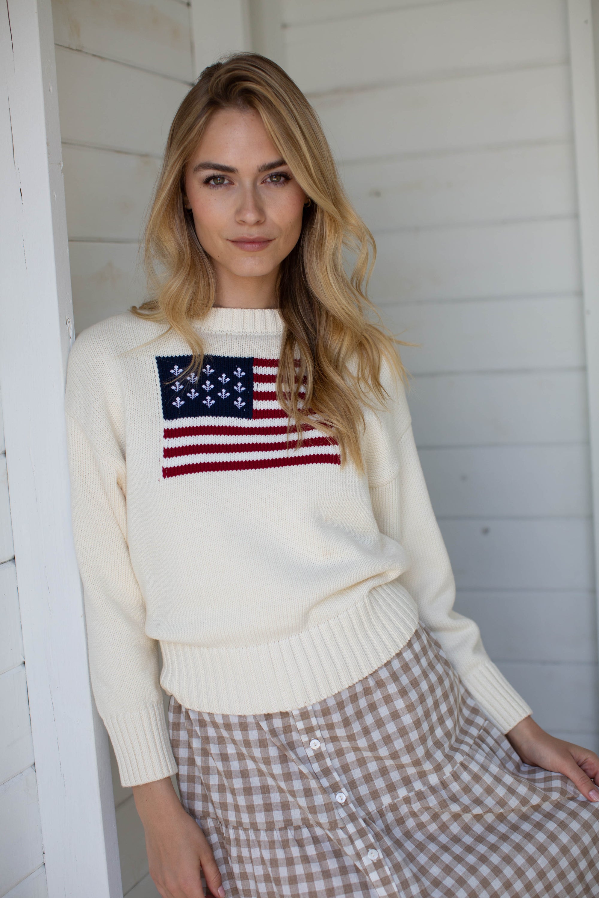 Marea Flag Sweater - Ivory