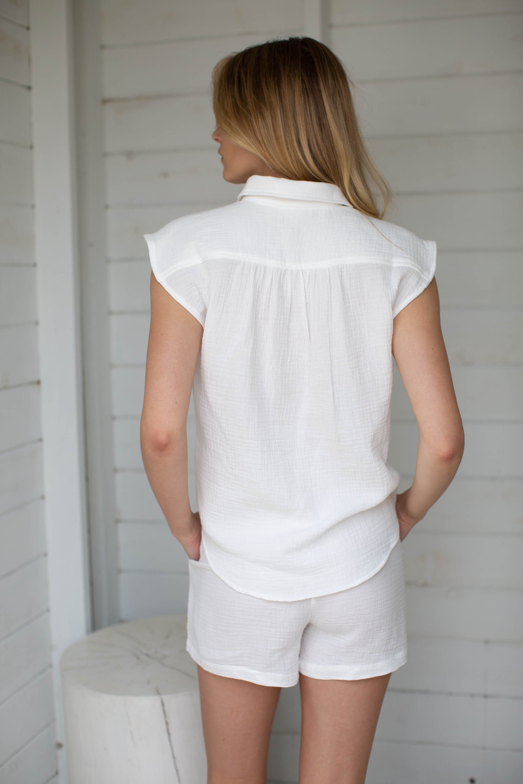 Diane Top - White Gauze
