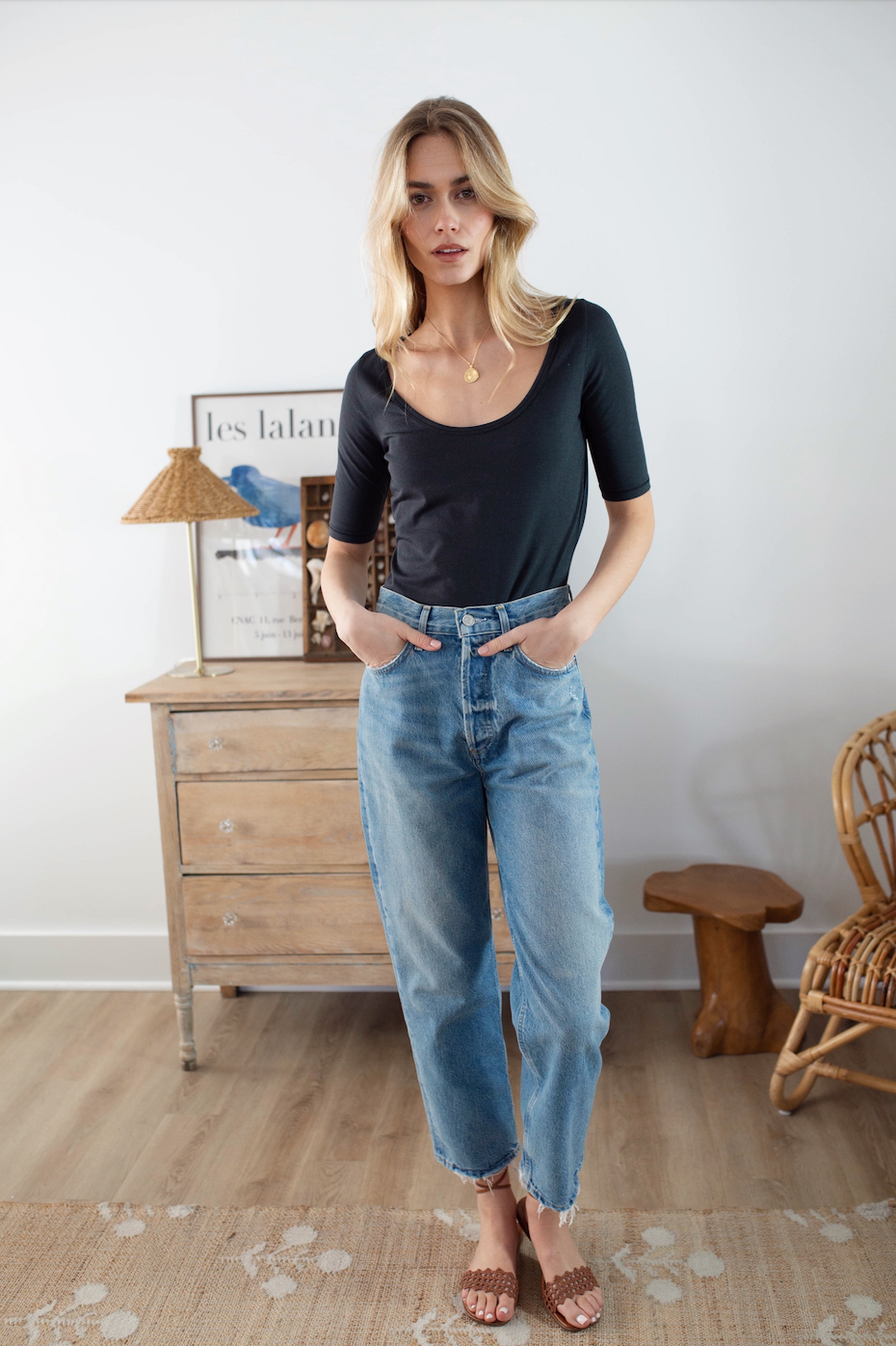 Ballet Scoop Tee - Black