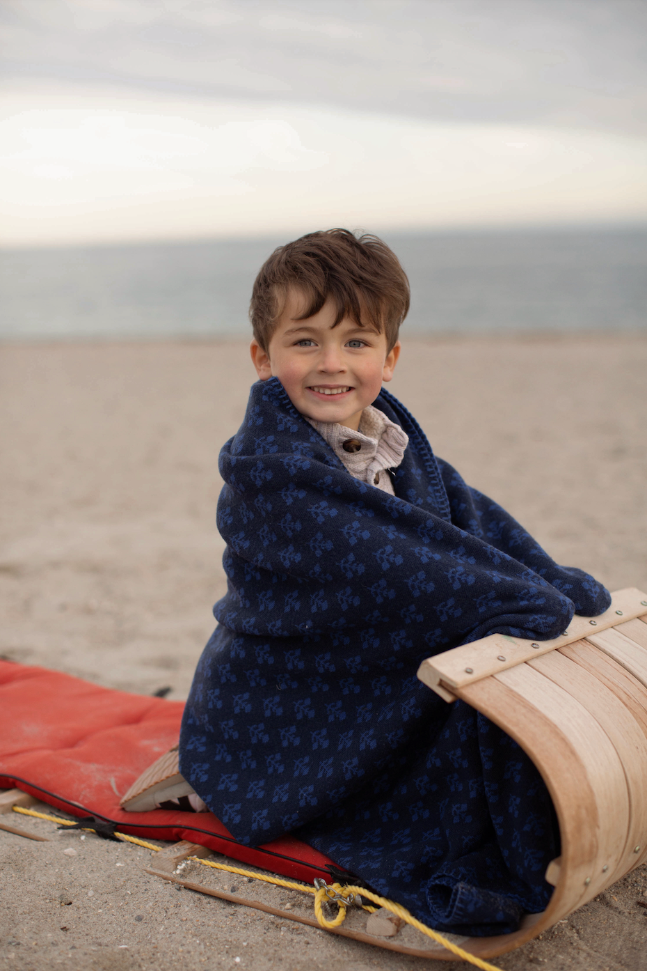Marea Flower Blanket - Blue