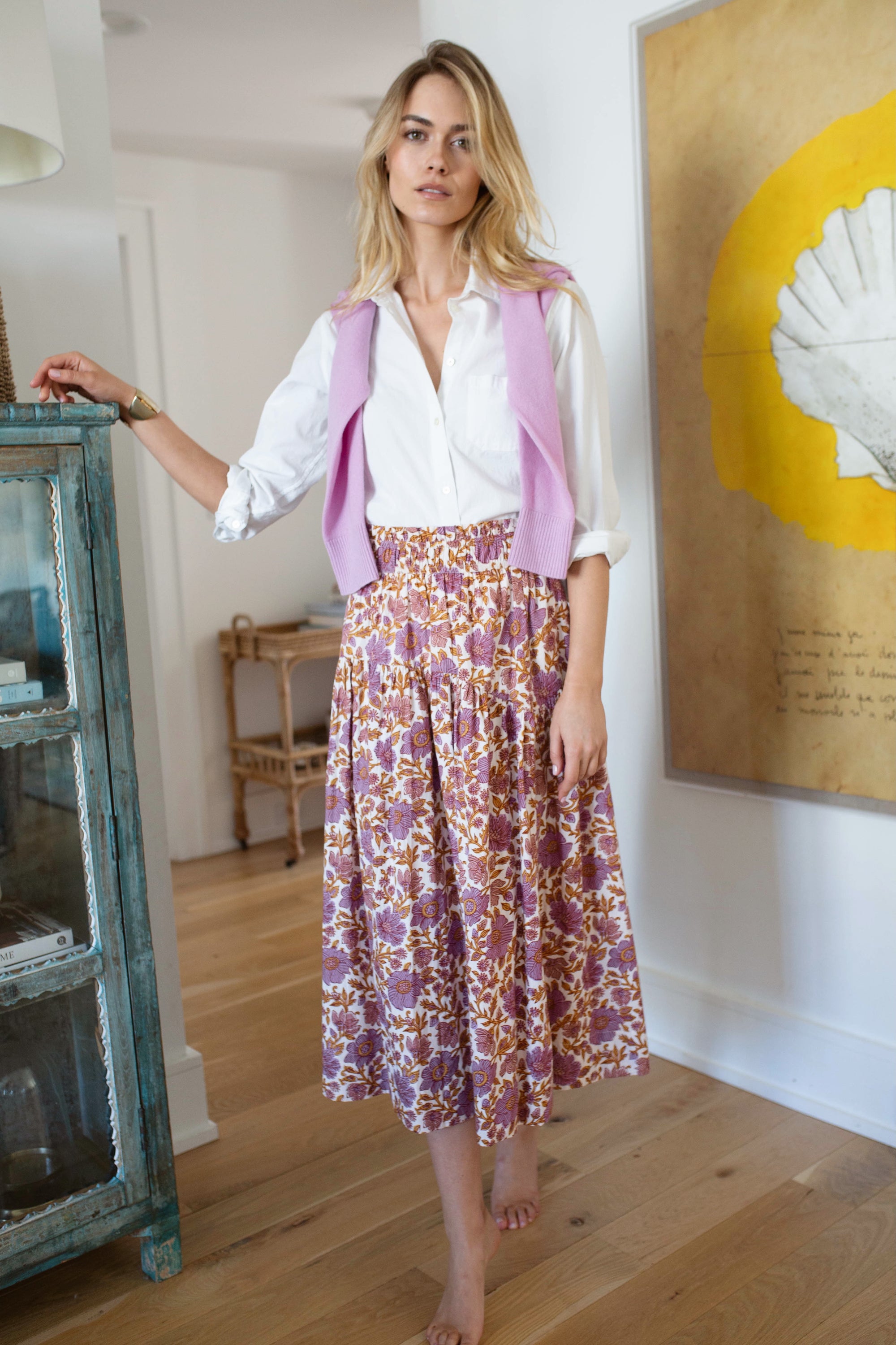 Louisa Skirt - Lilac Orsay Floral