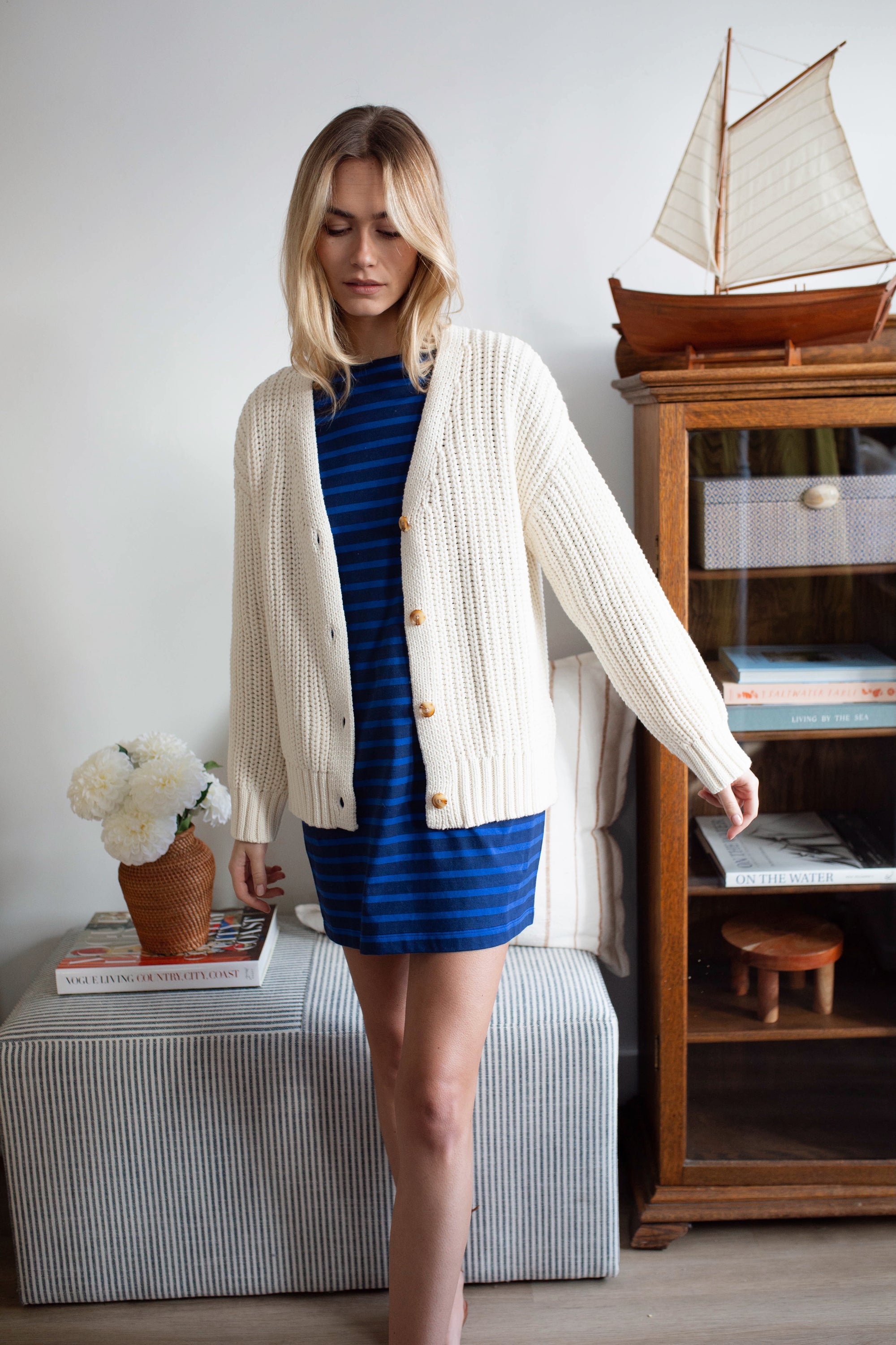 Mariner Dress - Tidal/Navy