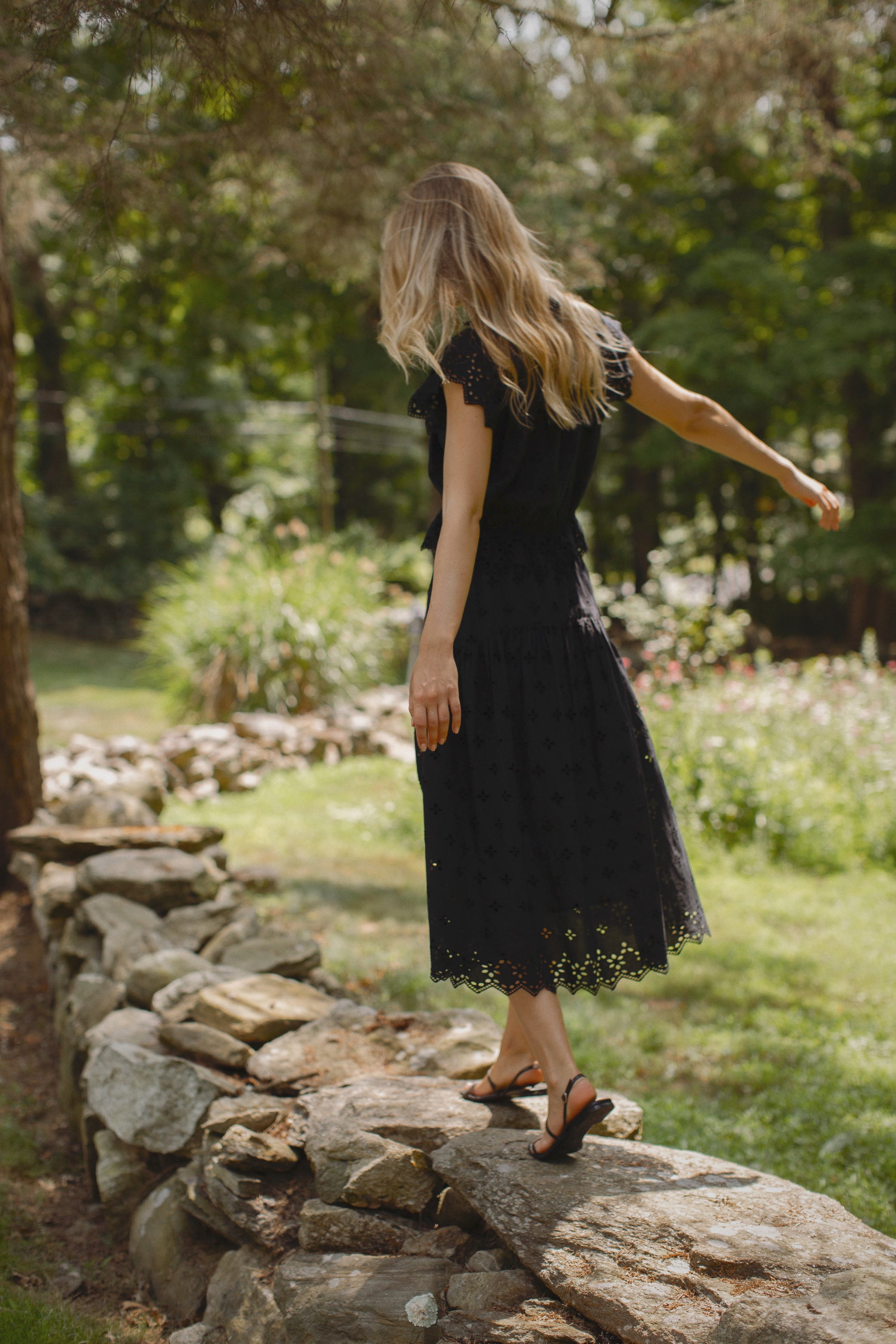 Louisa Skirt - Black Eyelet