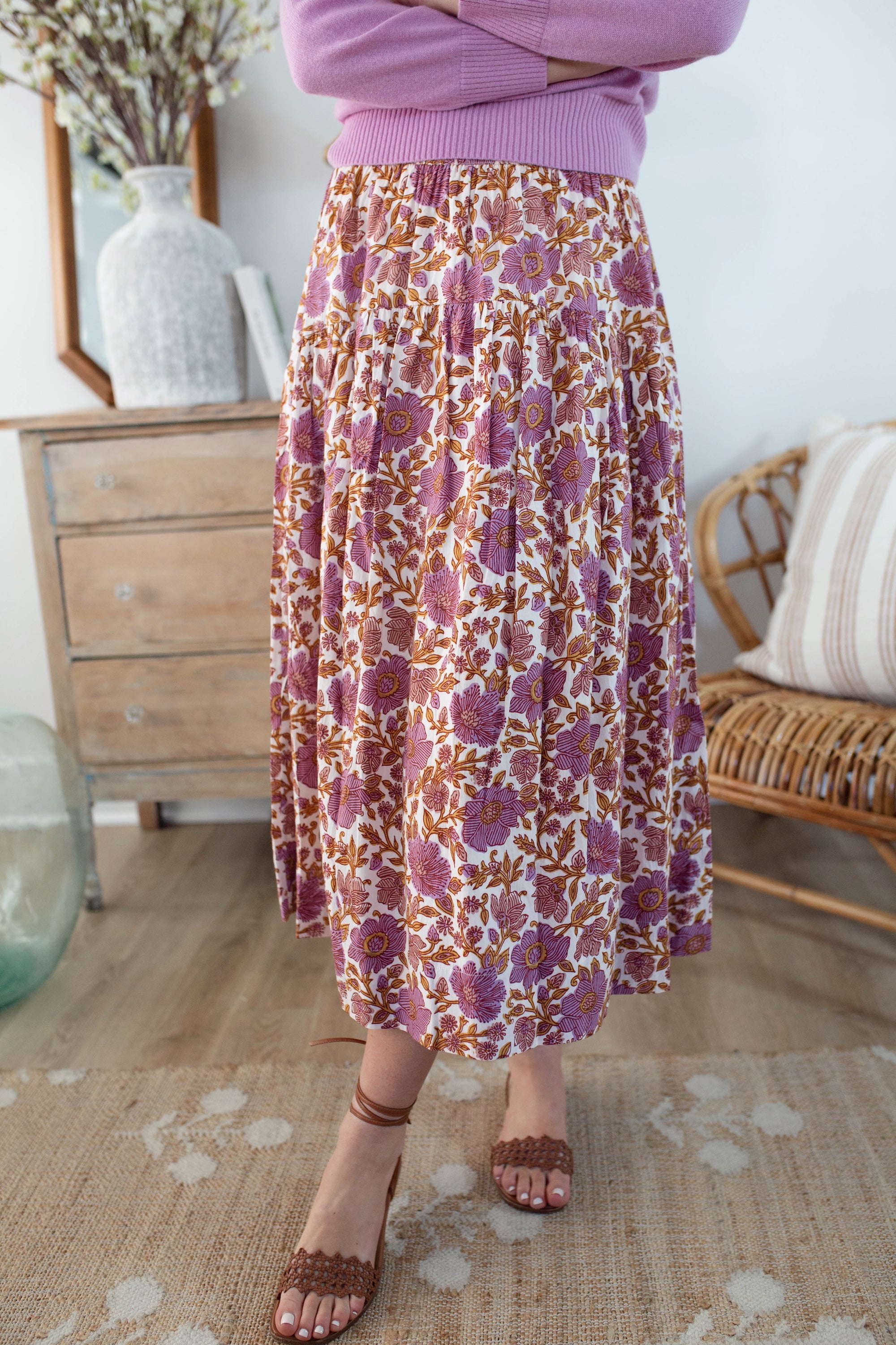 Louisa Skirt - Lilac Orsay Floral