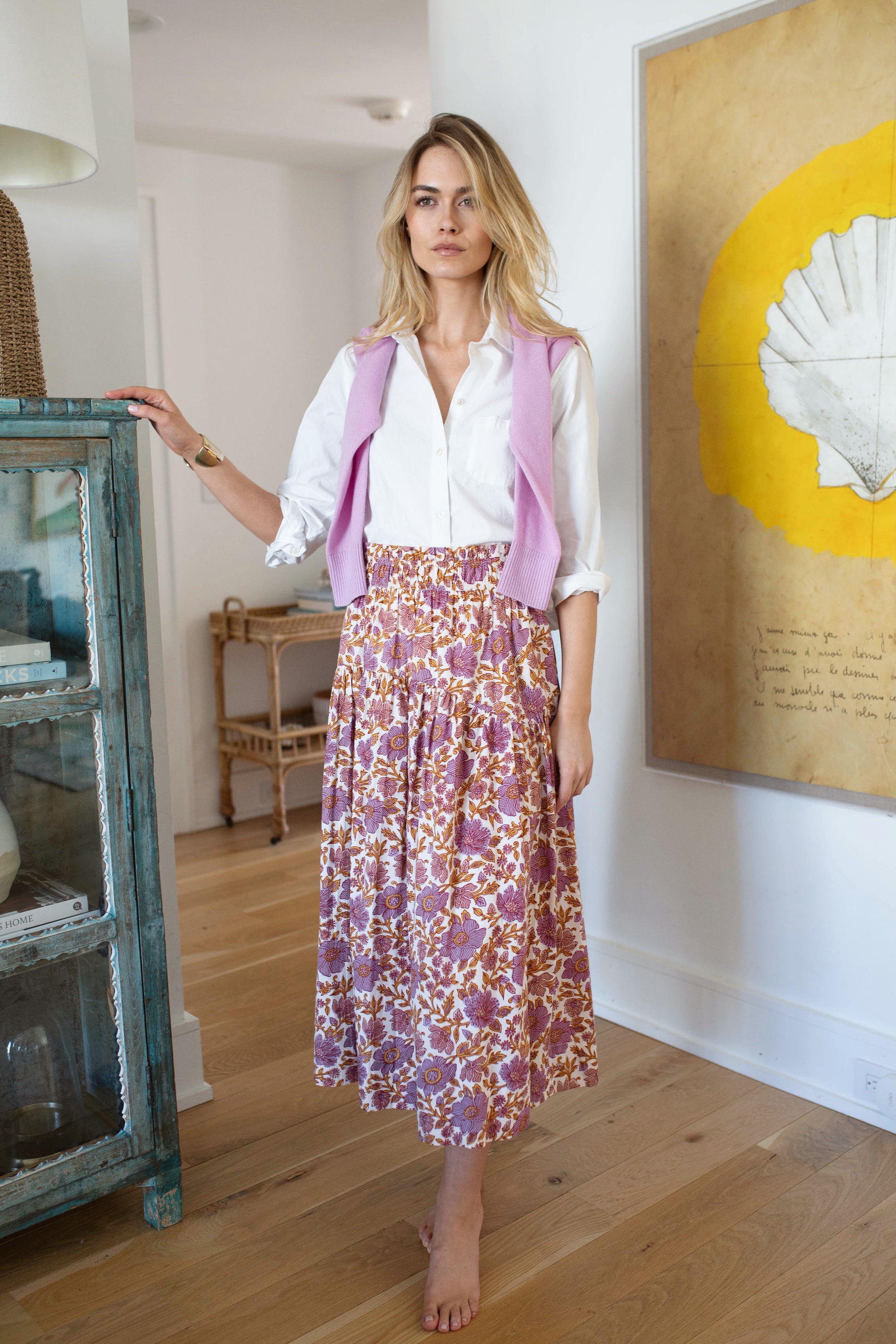 Louisa Skirt - Lilac Orsay Floral