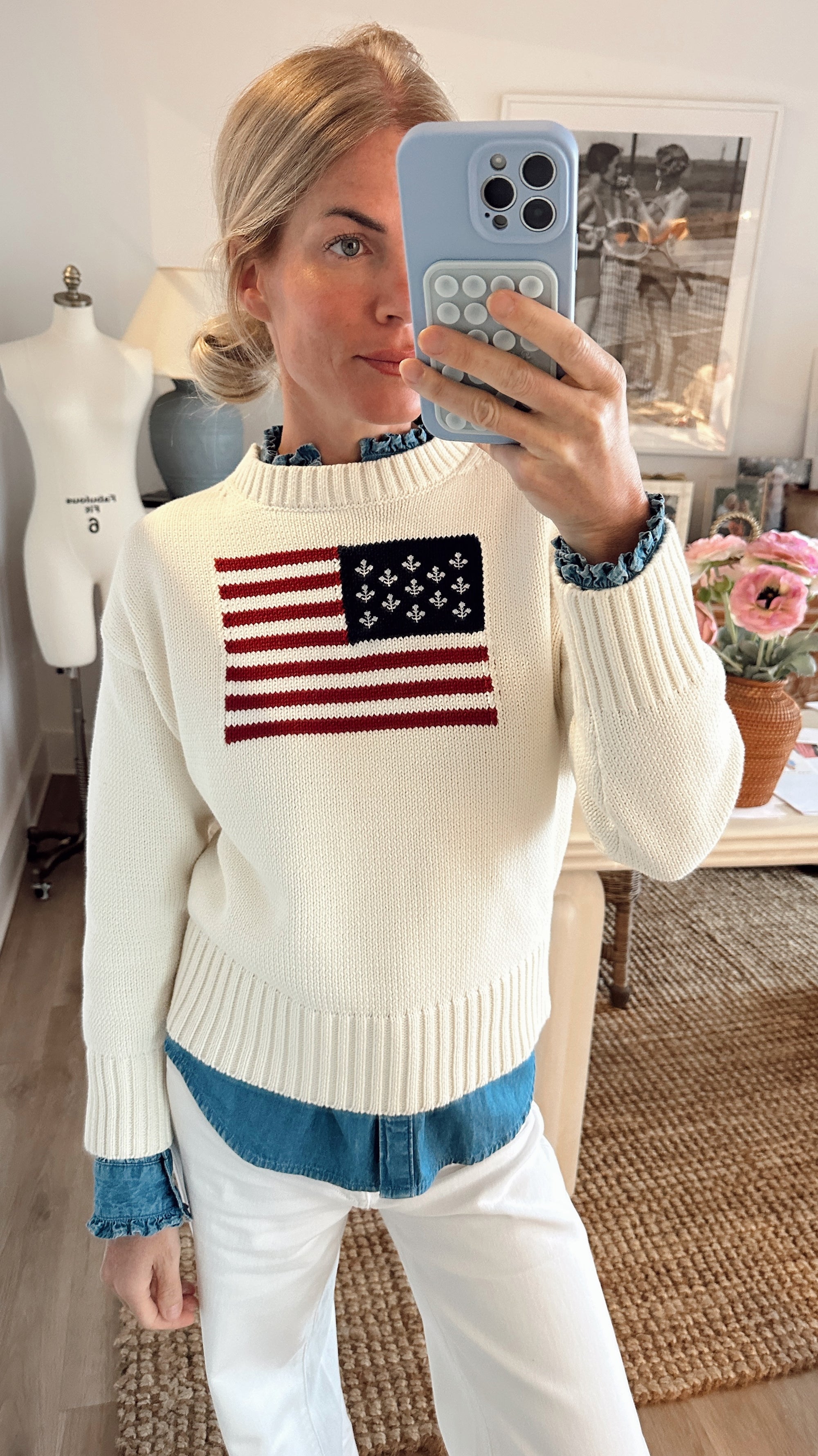 Marea Flag Sweater - Ivory