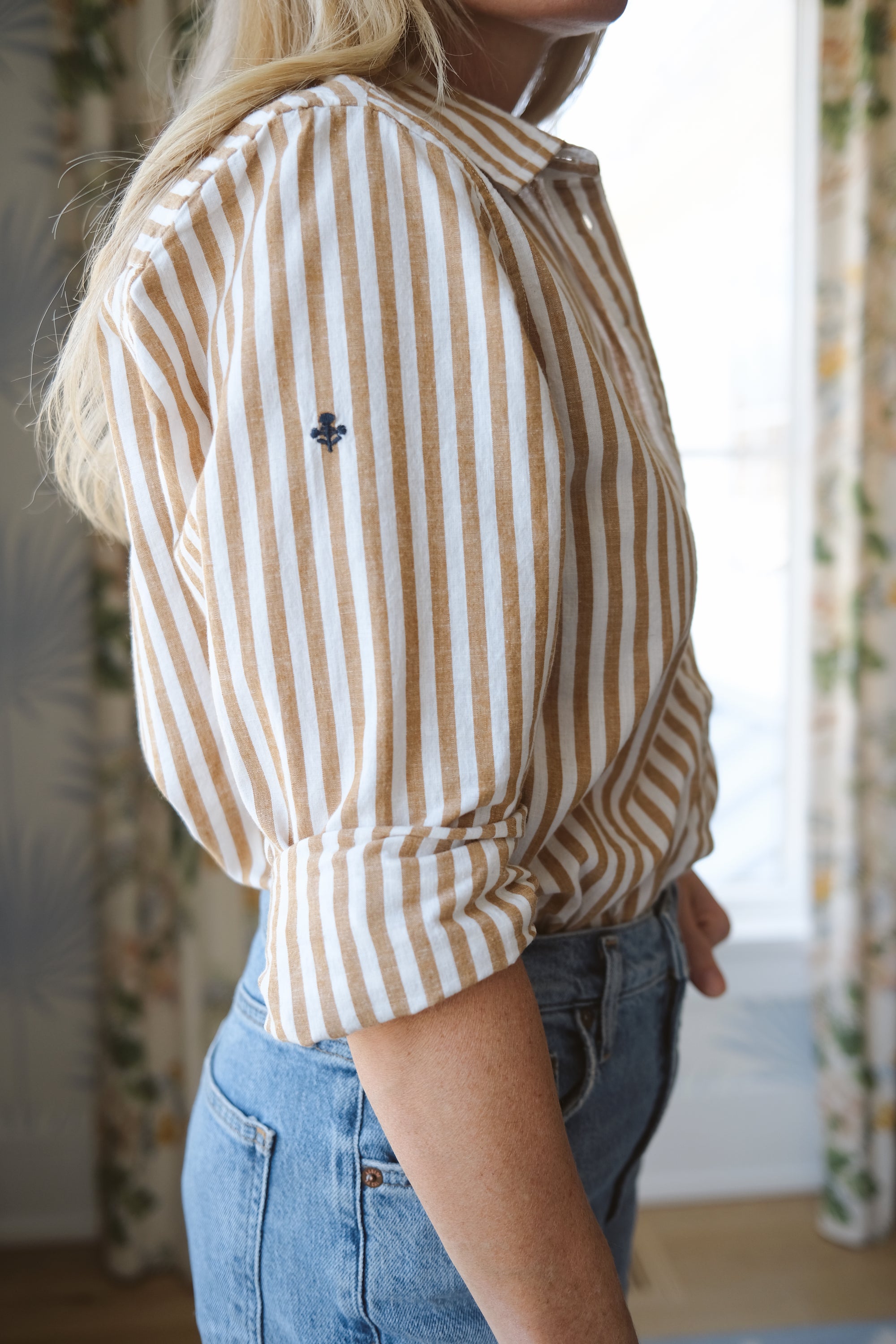 Favorite Shirt - Tan/White Awning Stripe