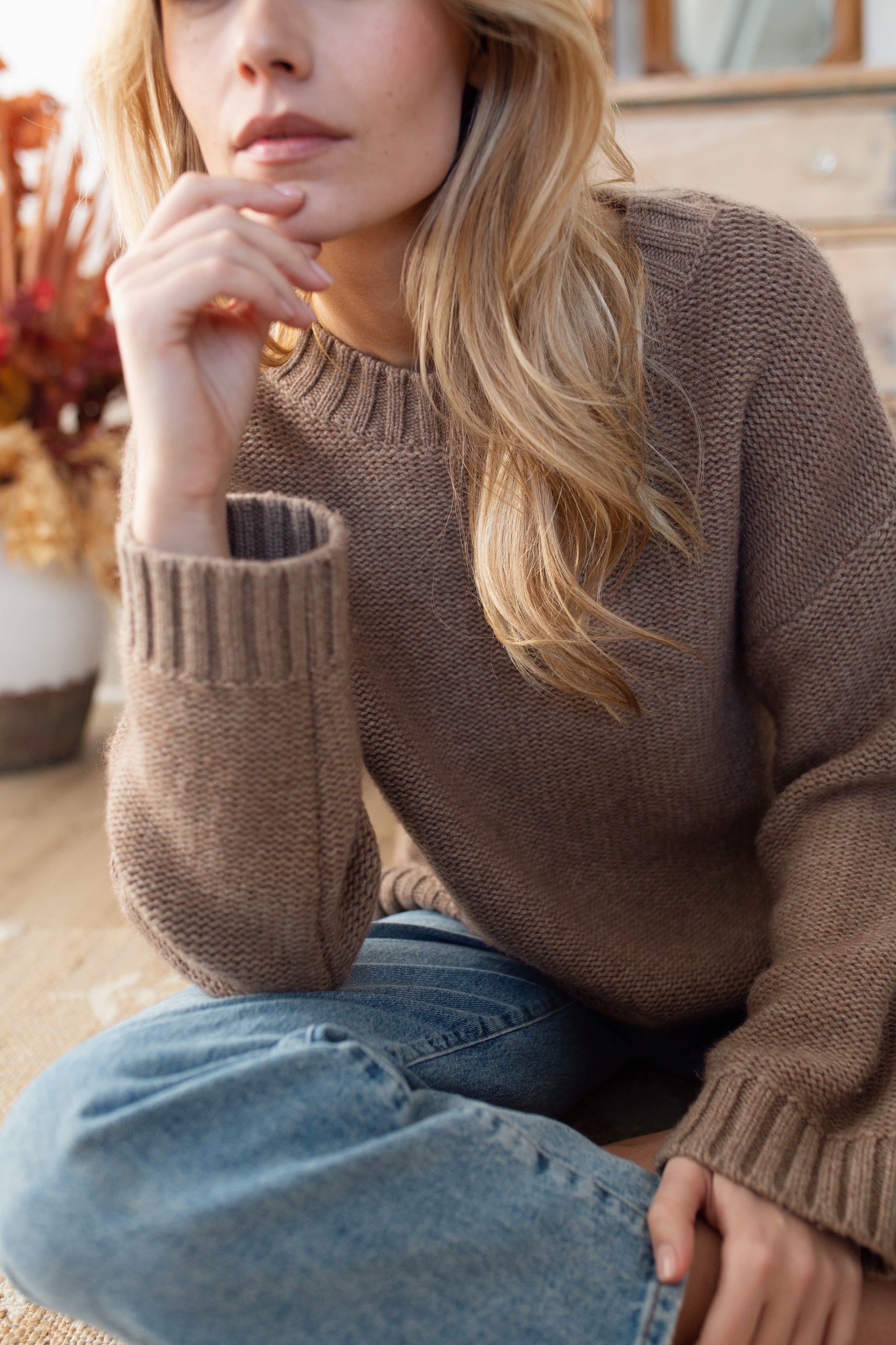 Winter Beach Sweater - Mocha