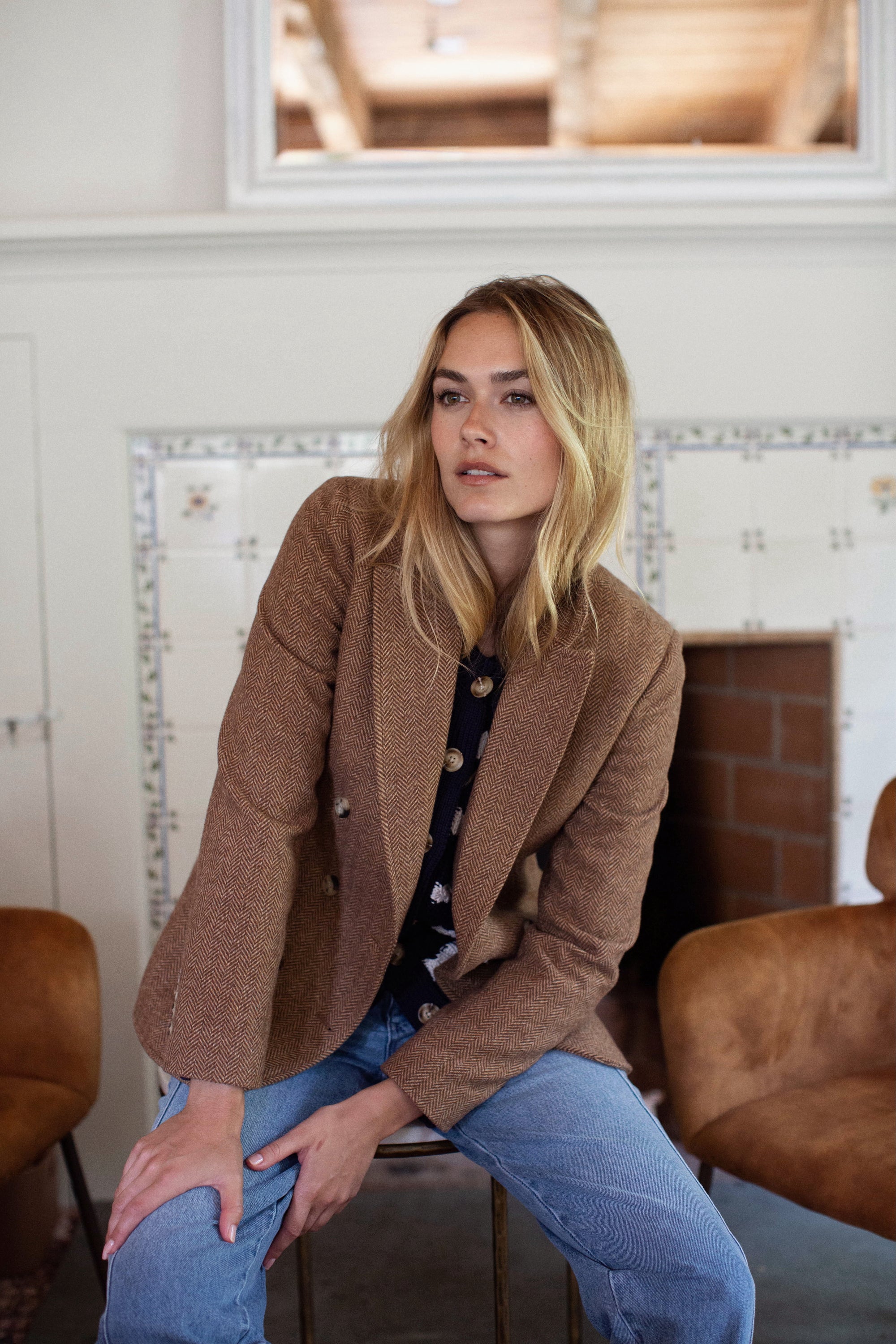Hacking Jacket - Camel Herringbone