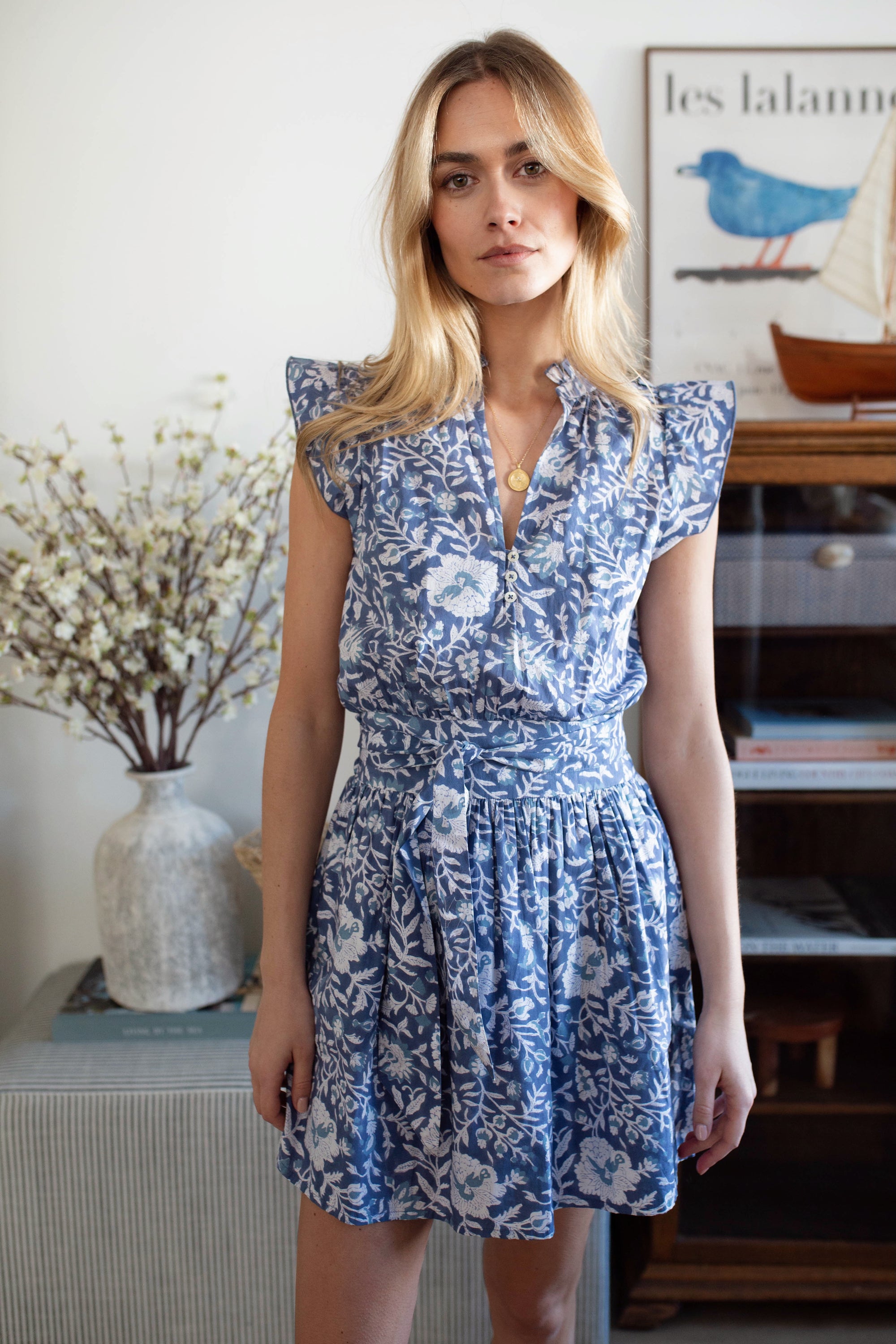 Liz Dress - Indigo Blossom