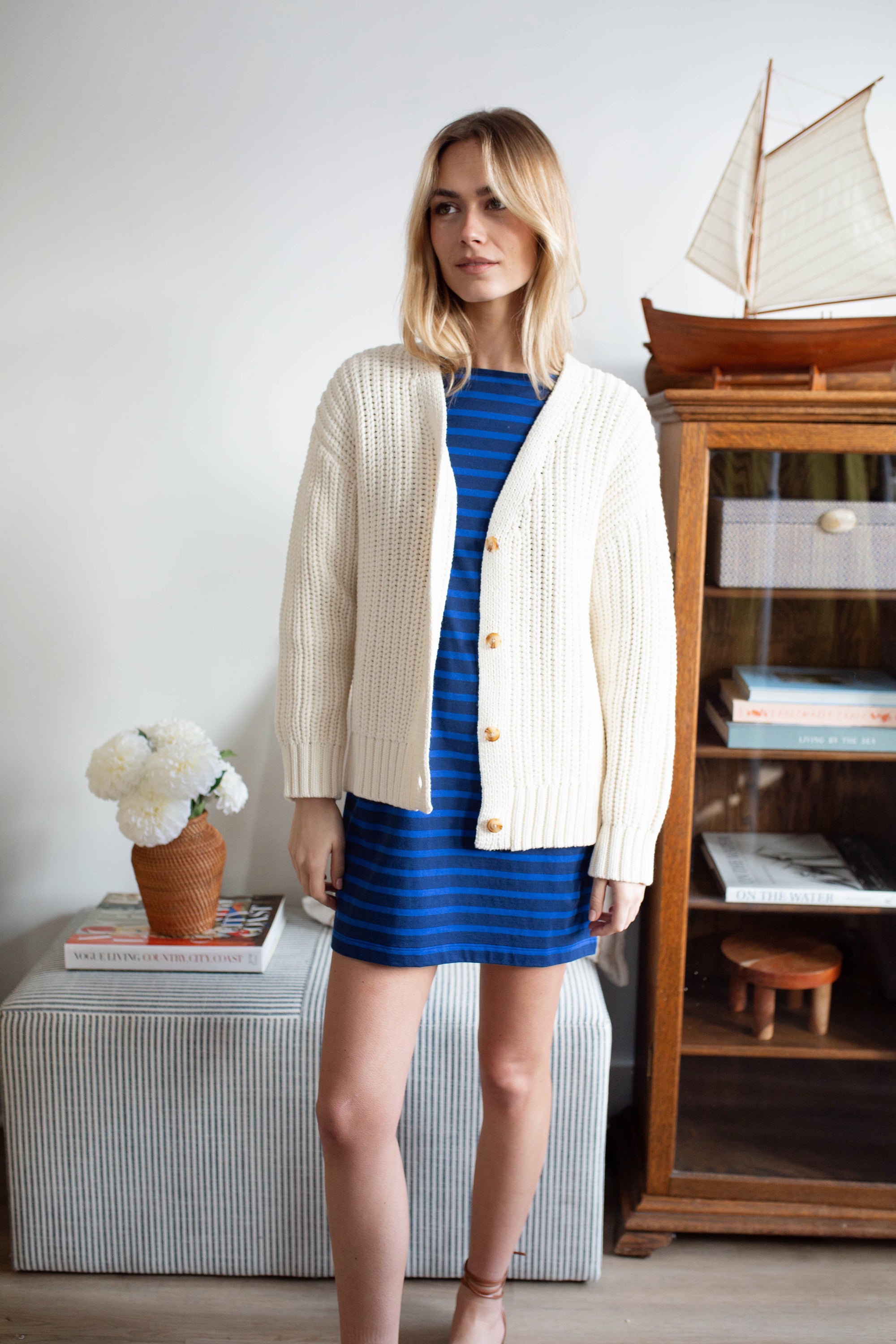 Mariner Dress - Tidal/Navy