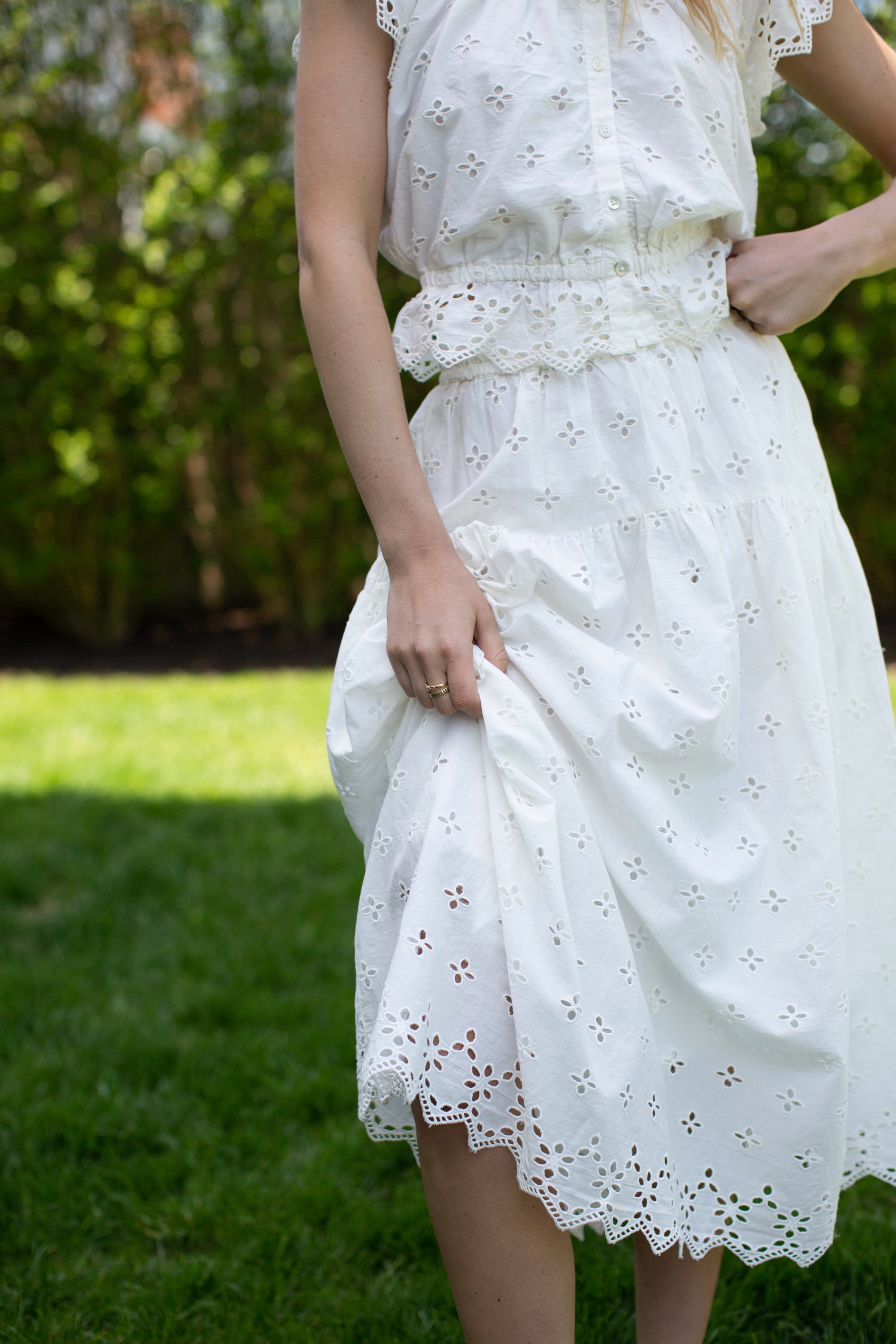 Louisa Skirt - White Eyelet