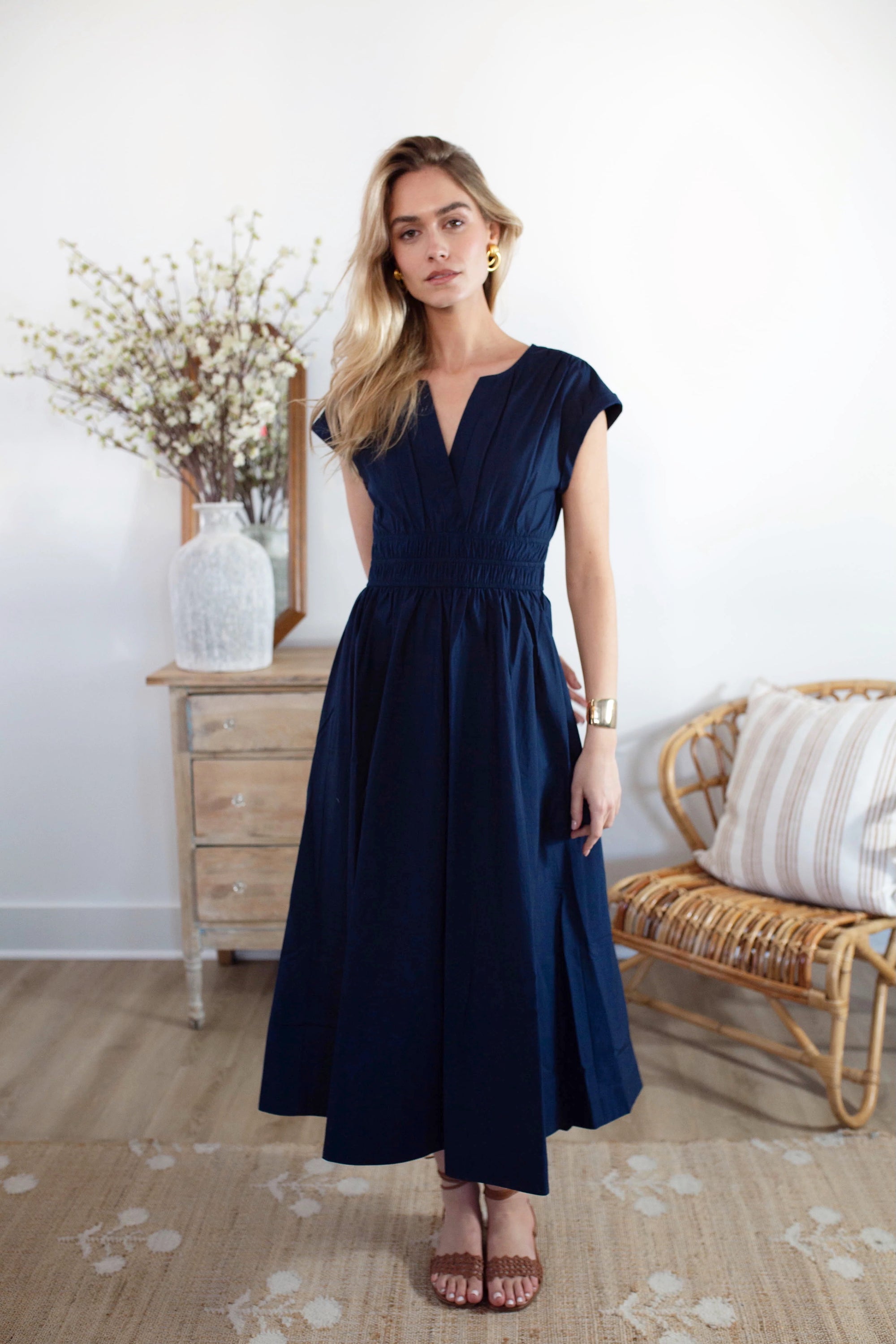 Clara Dress - Navy