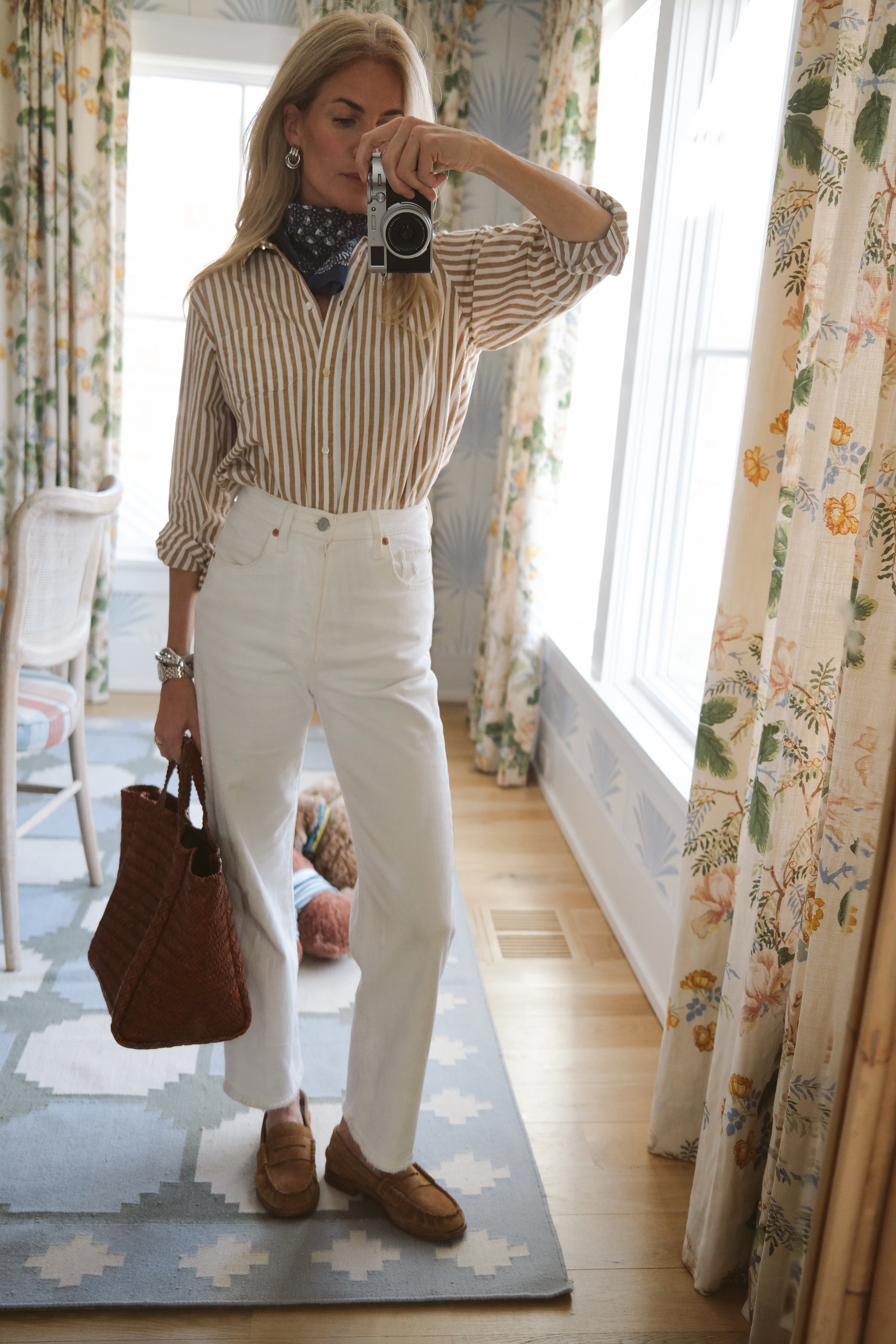 Favorite Shirt - Tan/White Awning Stripe