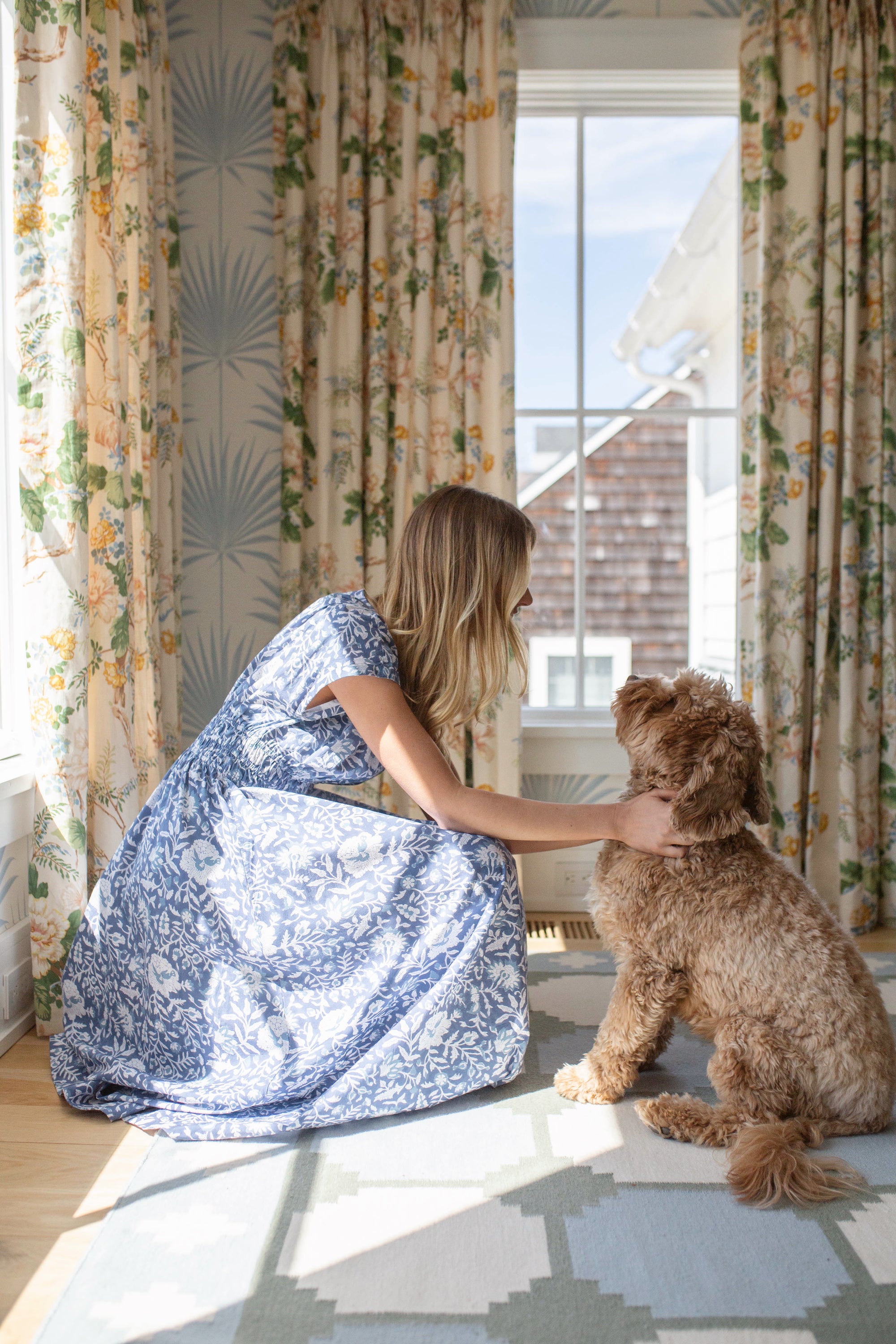 Clara Dress - Indigo Blossom