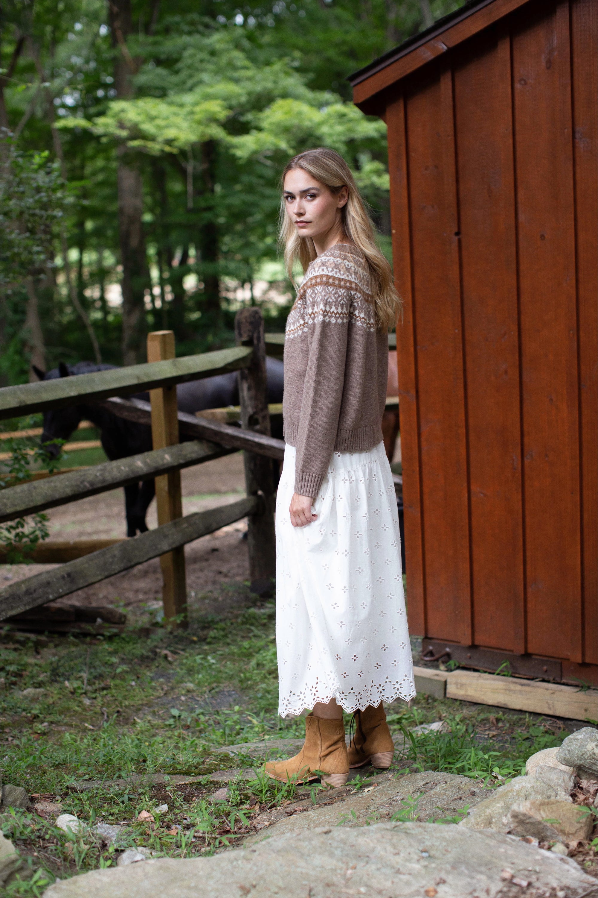 Louisa Skirt - White Eyelet