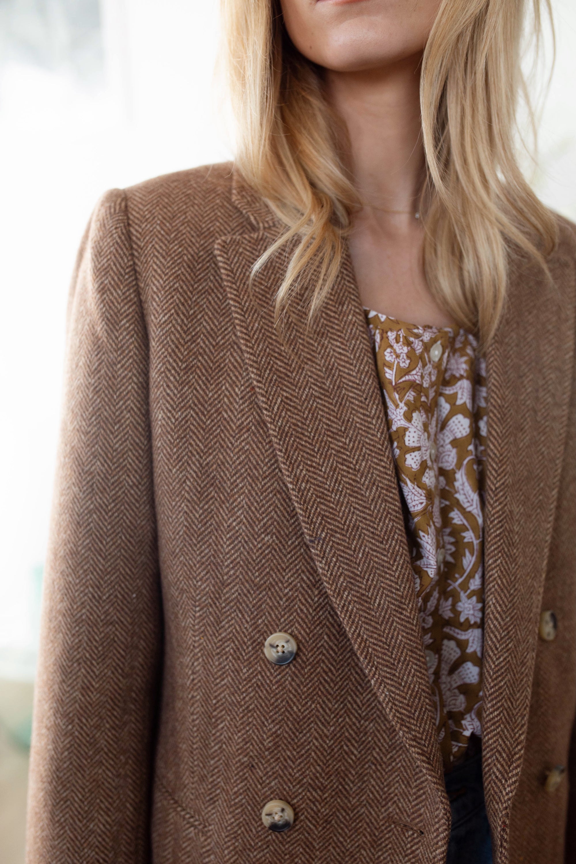 Hacking Jacket - Camel Herringbone