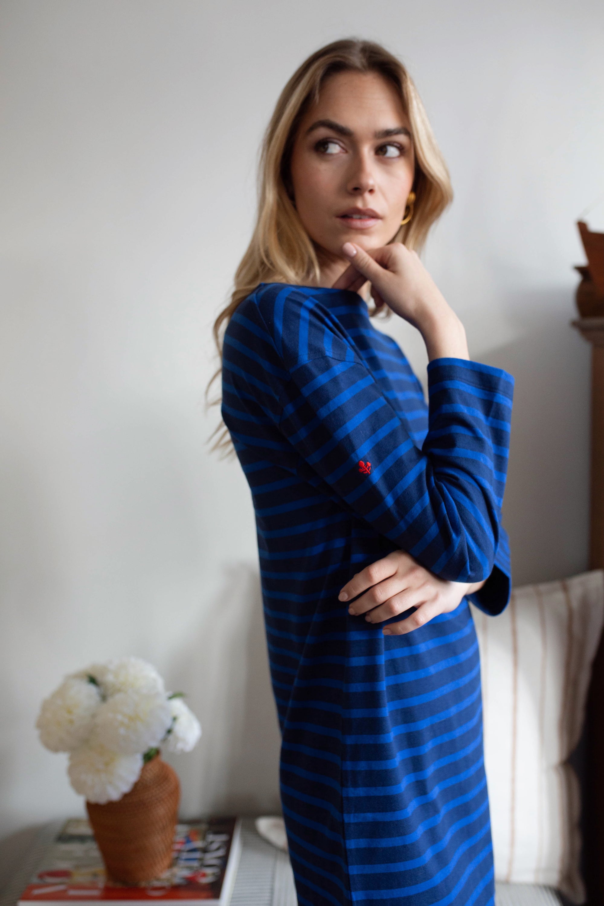 Mariner Dress - Tidal/Navy