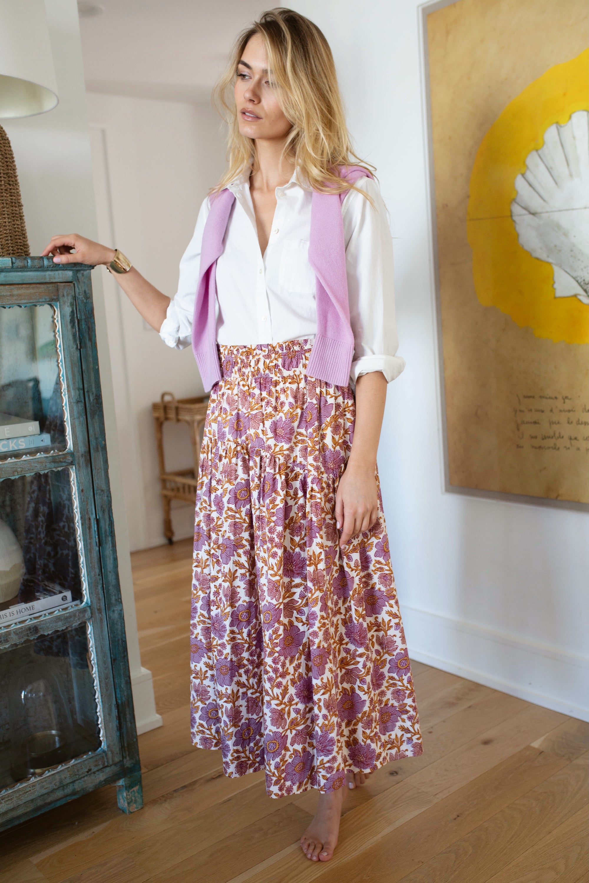Louisa Skirt - Lilac Orsay Floral