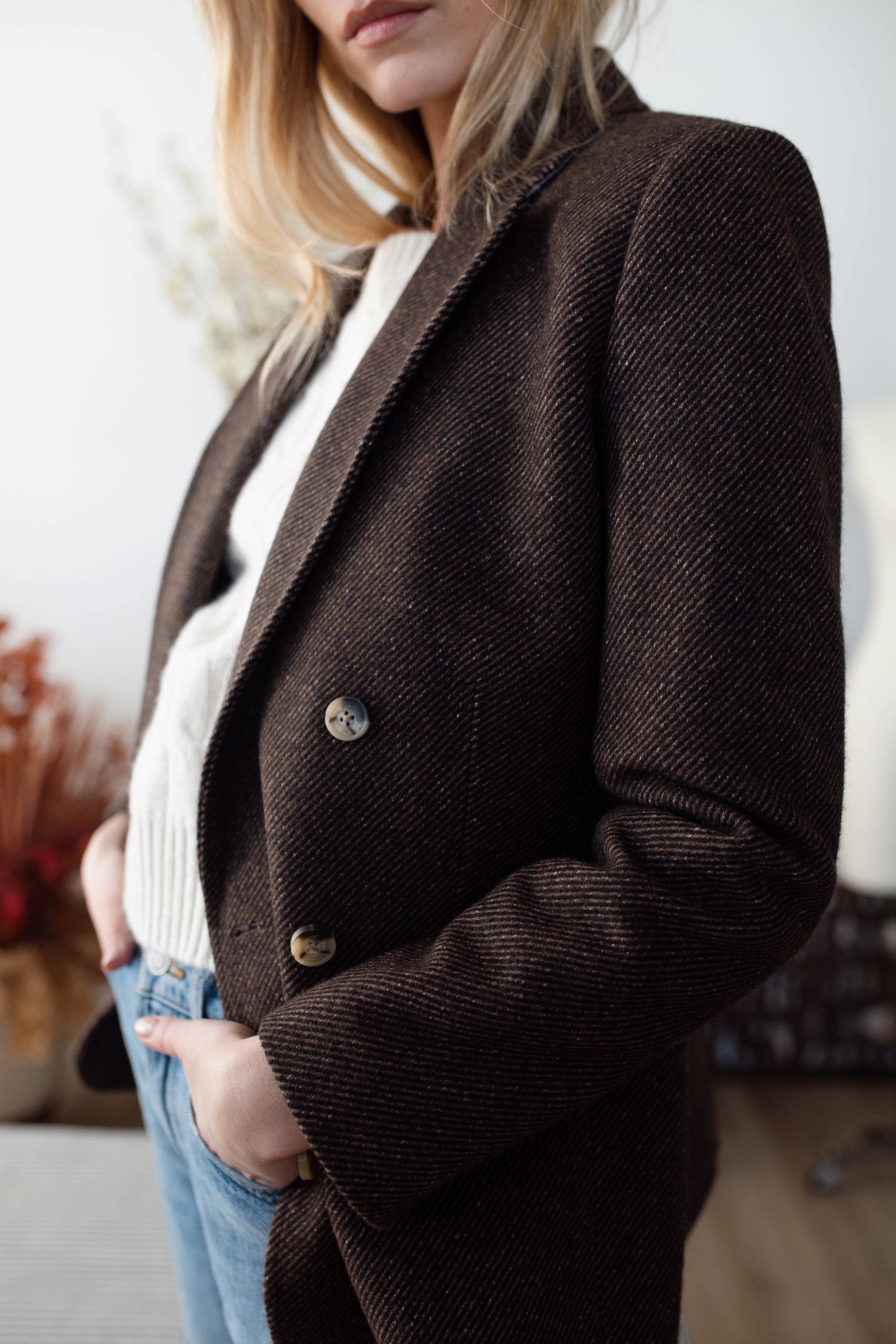 Hacking Jacket - Chocolate Herringbone