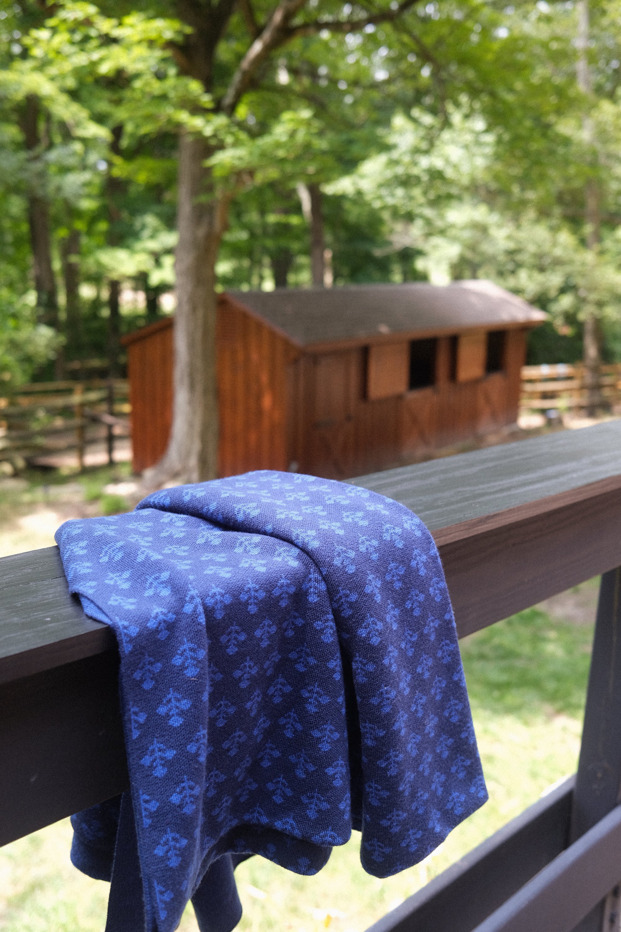 Marea Flower Blanket - Blue
