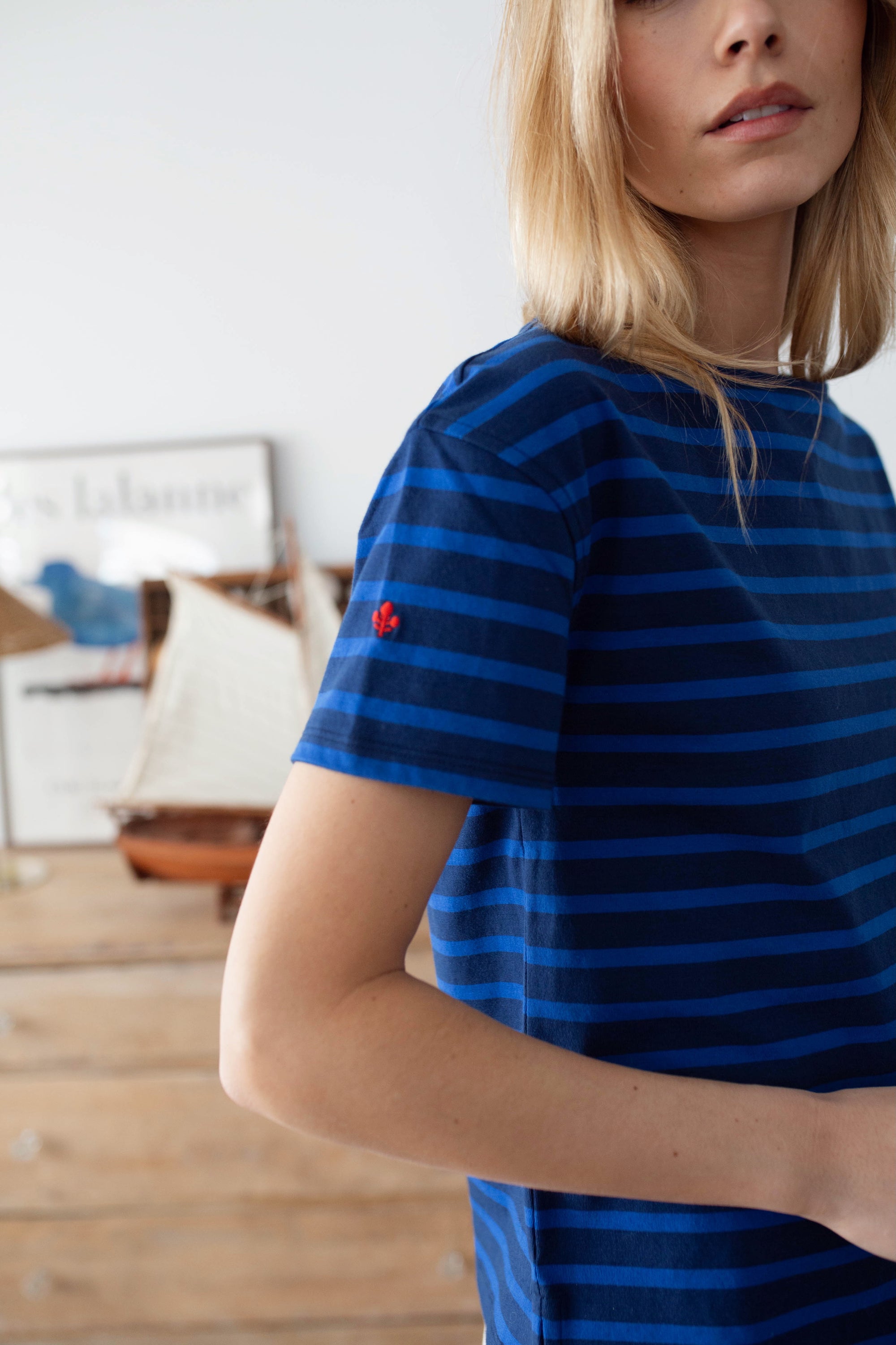 Short Sleeve Mariner - Tidal Blue/Navy