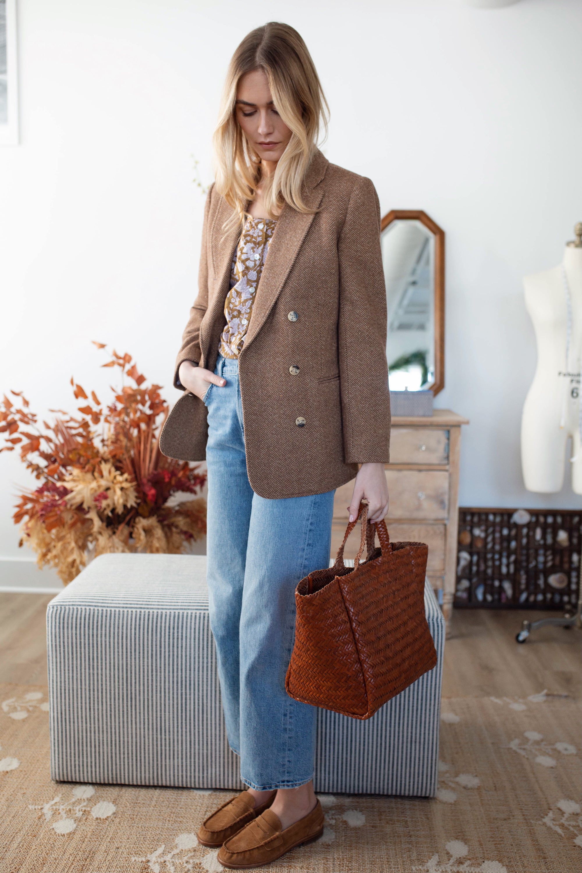 Hacking Jacket - Camel Herringbone