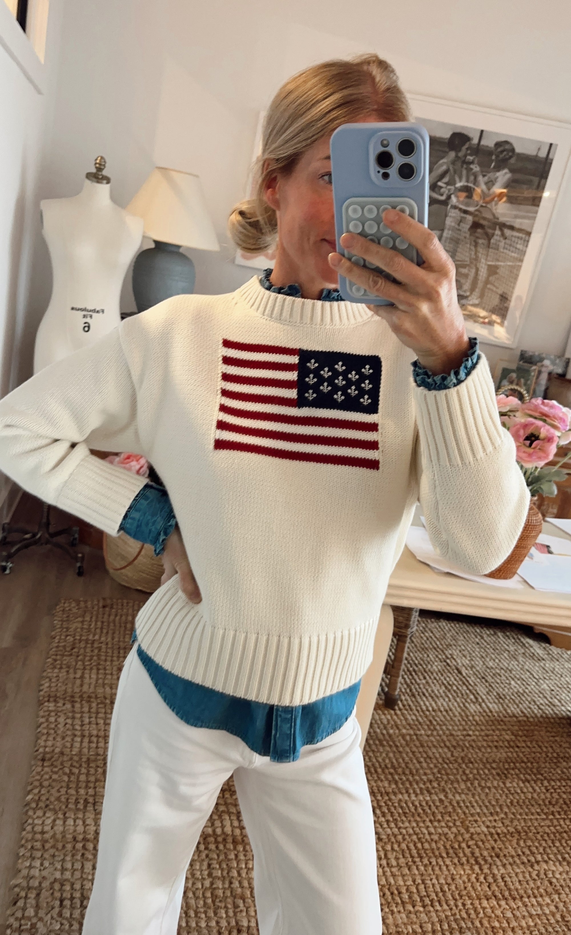 Marea Flag Sweater - Ivory