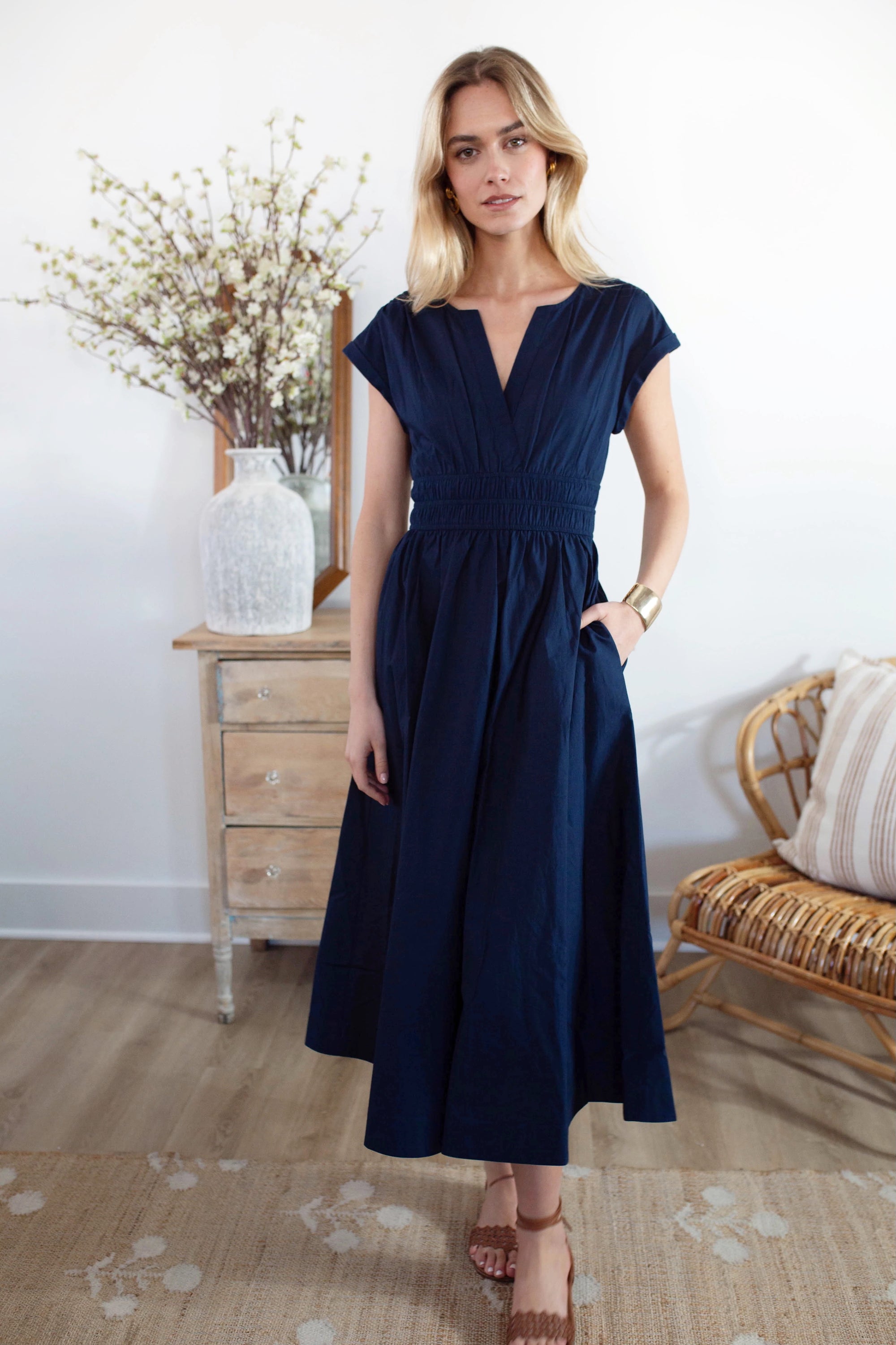 Clara Dress - Navy