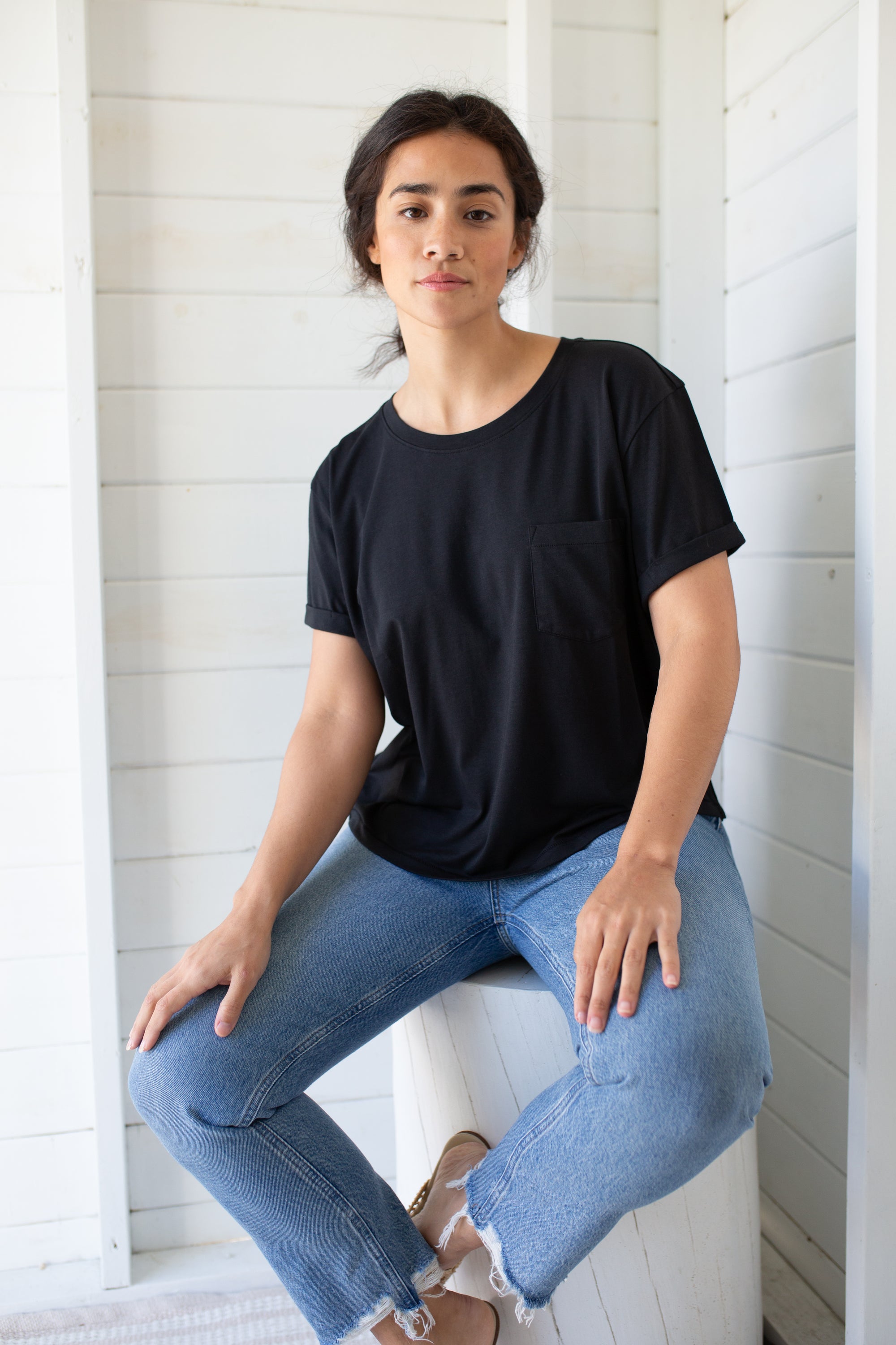 Short Sleeve Roller Crew Tee - Black