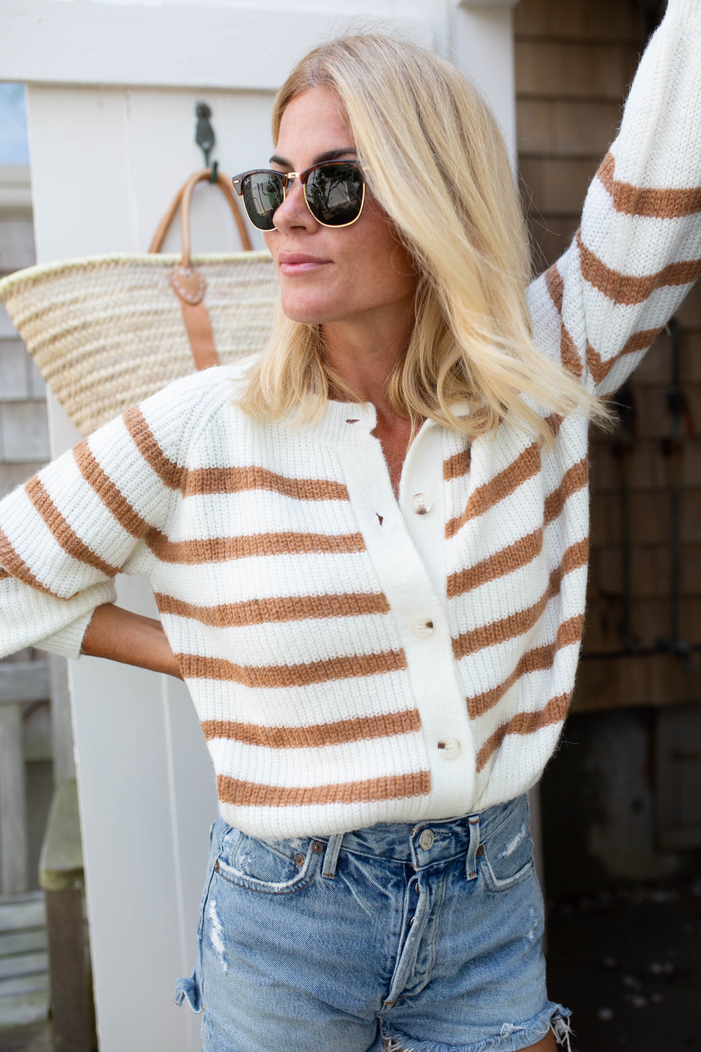 Classic Cable Knit Cardigan in Flax - Marea by Liz Joy – Townsend Provisions