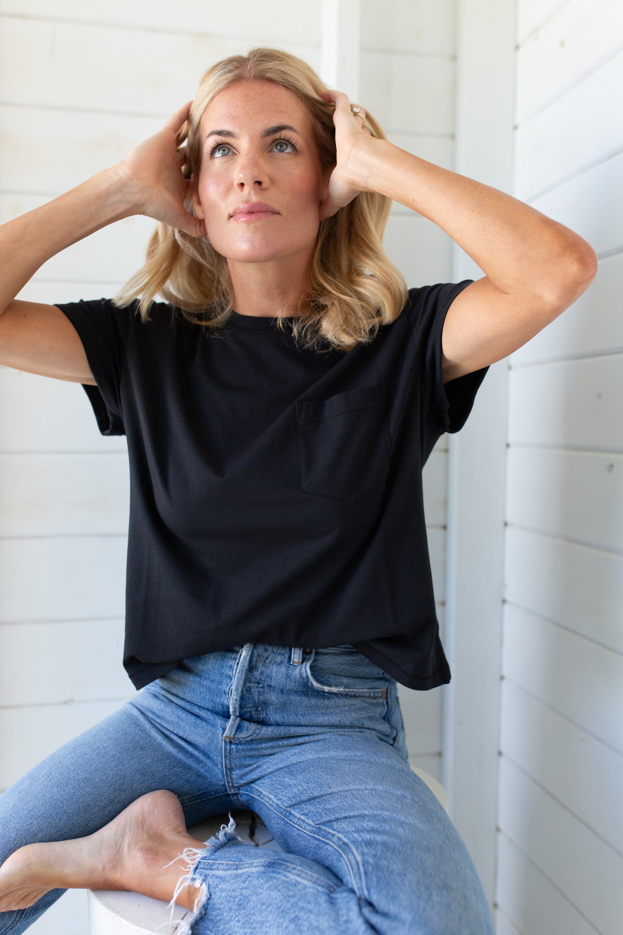 Short Sleeve Roller Crew Tee - Black
