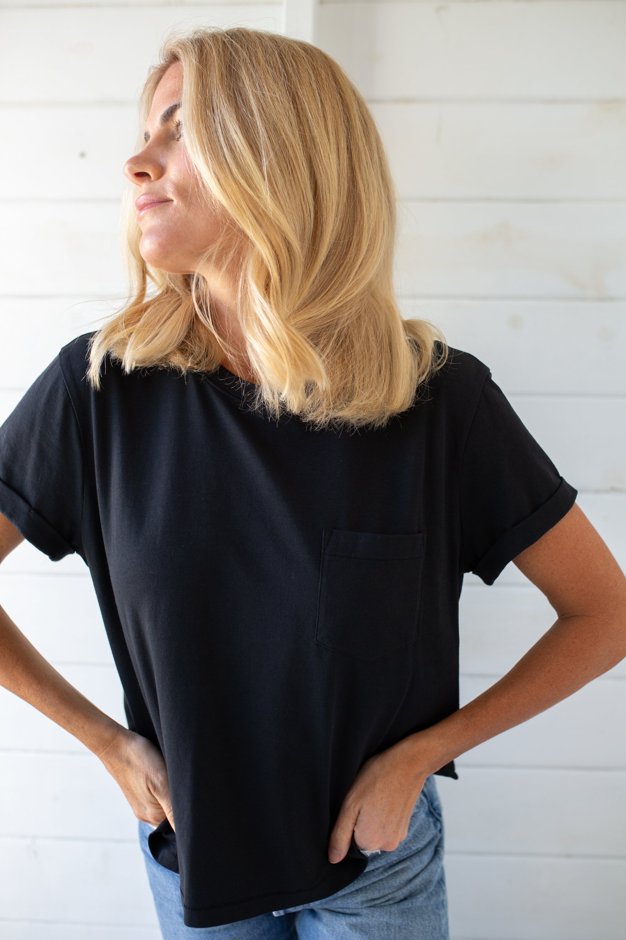 Short Sleeve Roller Crew Tee - Black