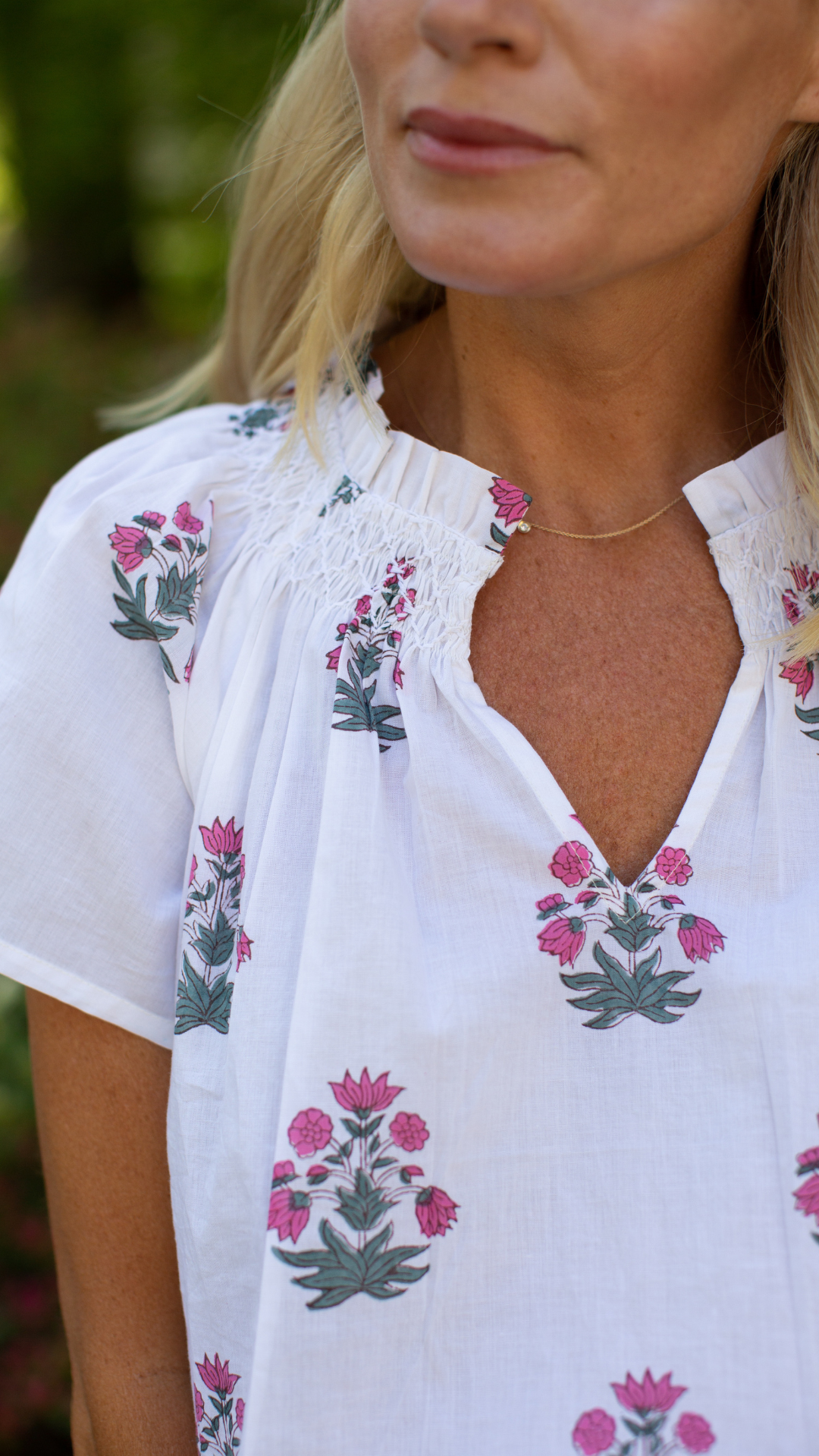 Cecelia Top - Beach Rose Floral