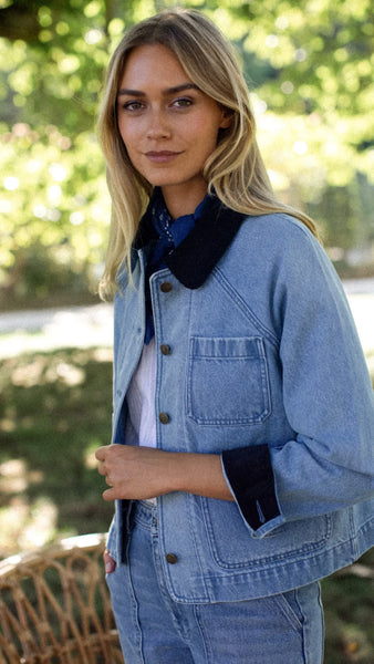 Denim Lee Barn Jacket - Fairfield Wash – Marea by Liz Joy
