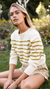 Lake Sweater - Ivory/Chartreuse Stripe