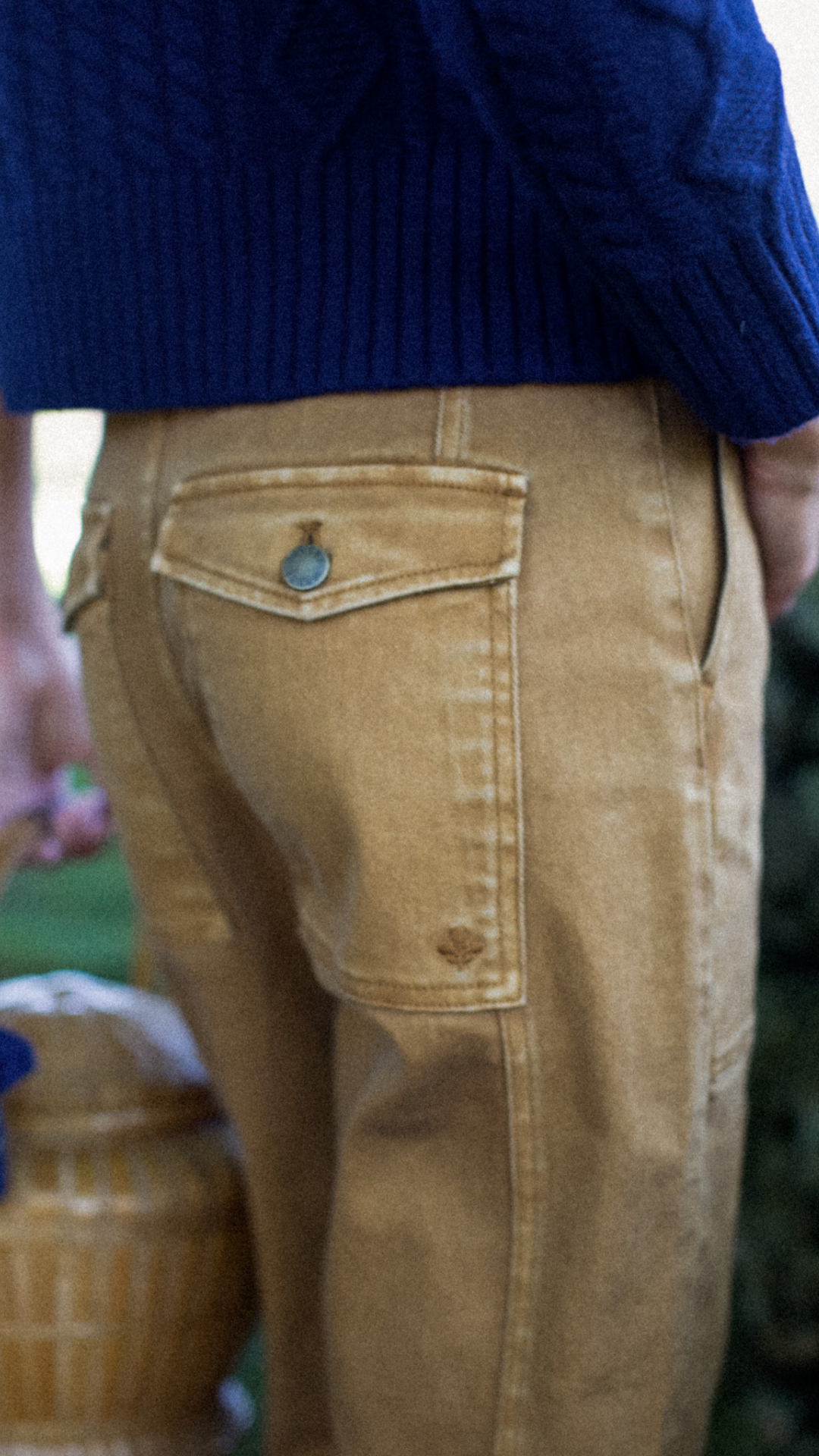 Meade High Rise Barrel Jean - Golden Brown