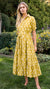 Short Sleeve Shirt Dress - Chartreuse Daffodil
