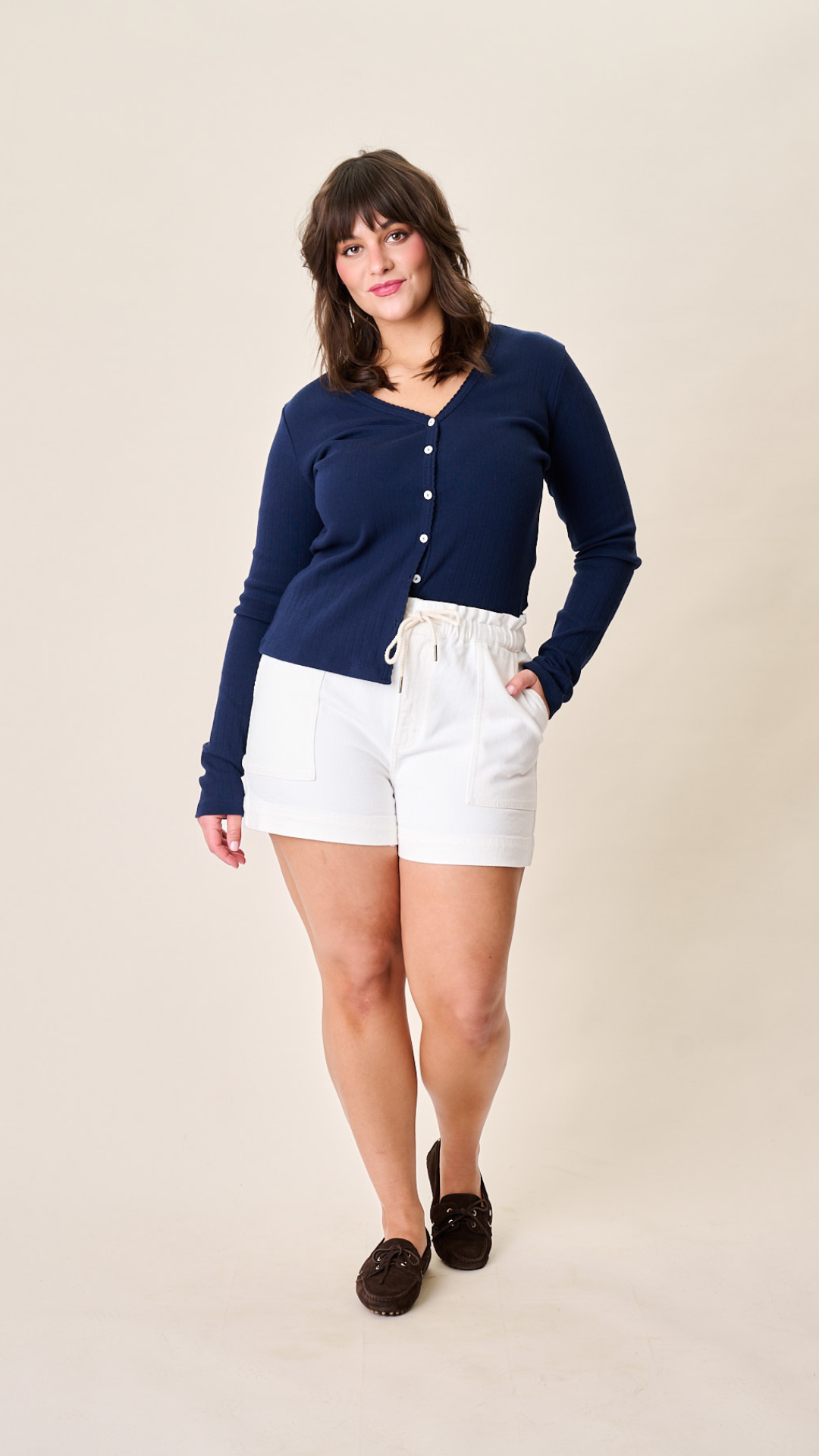 Denim Shorts - White