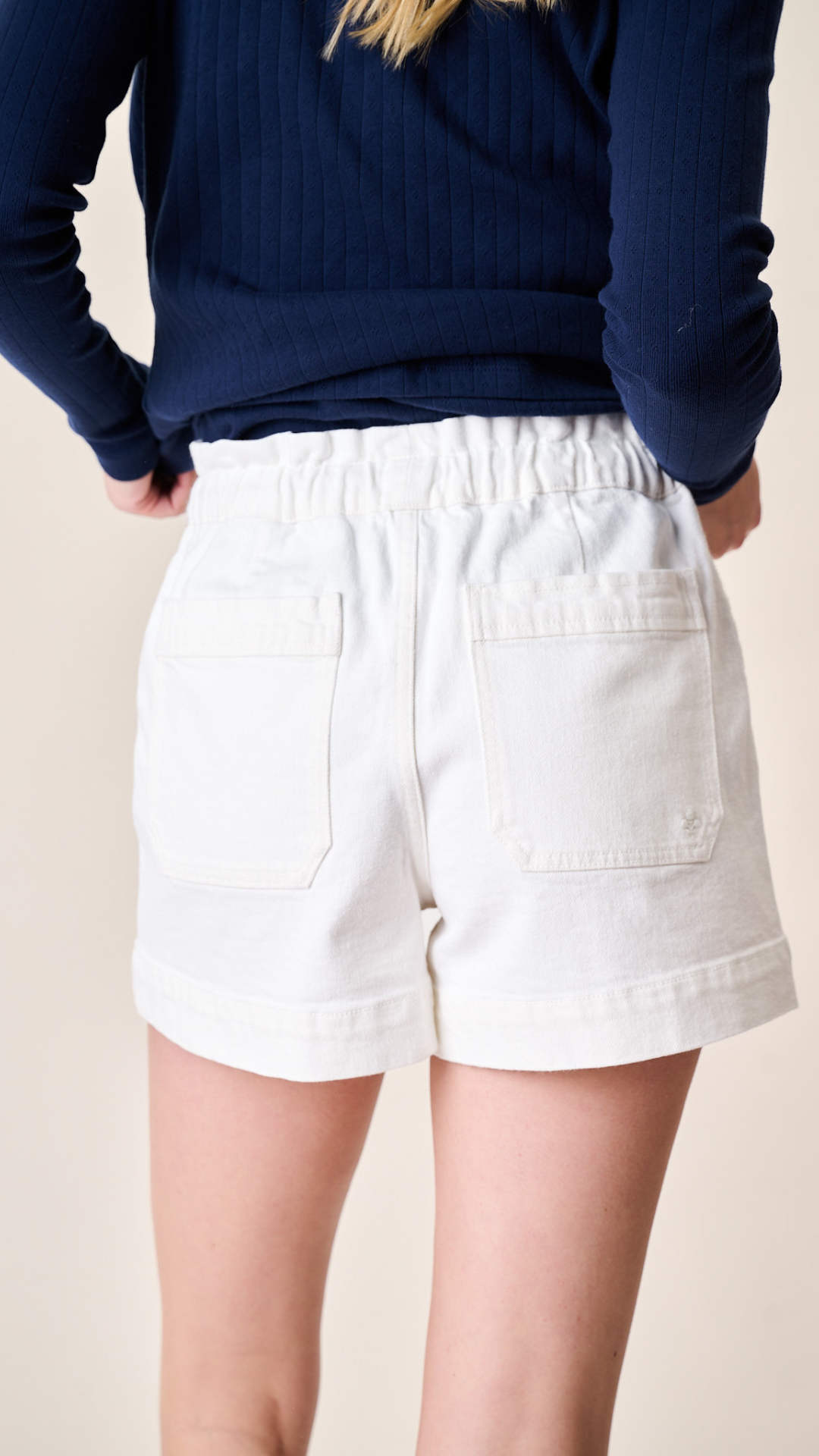 Denim Shorts - White