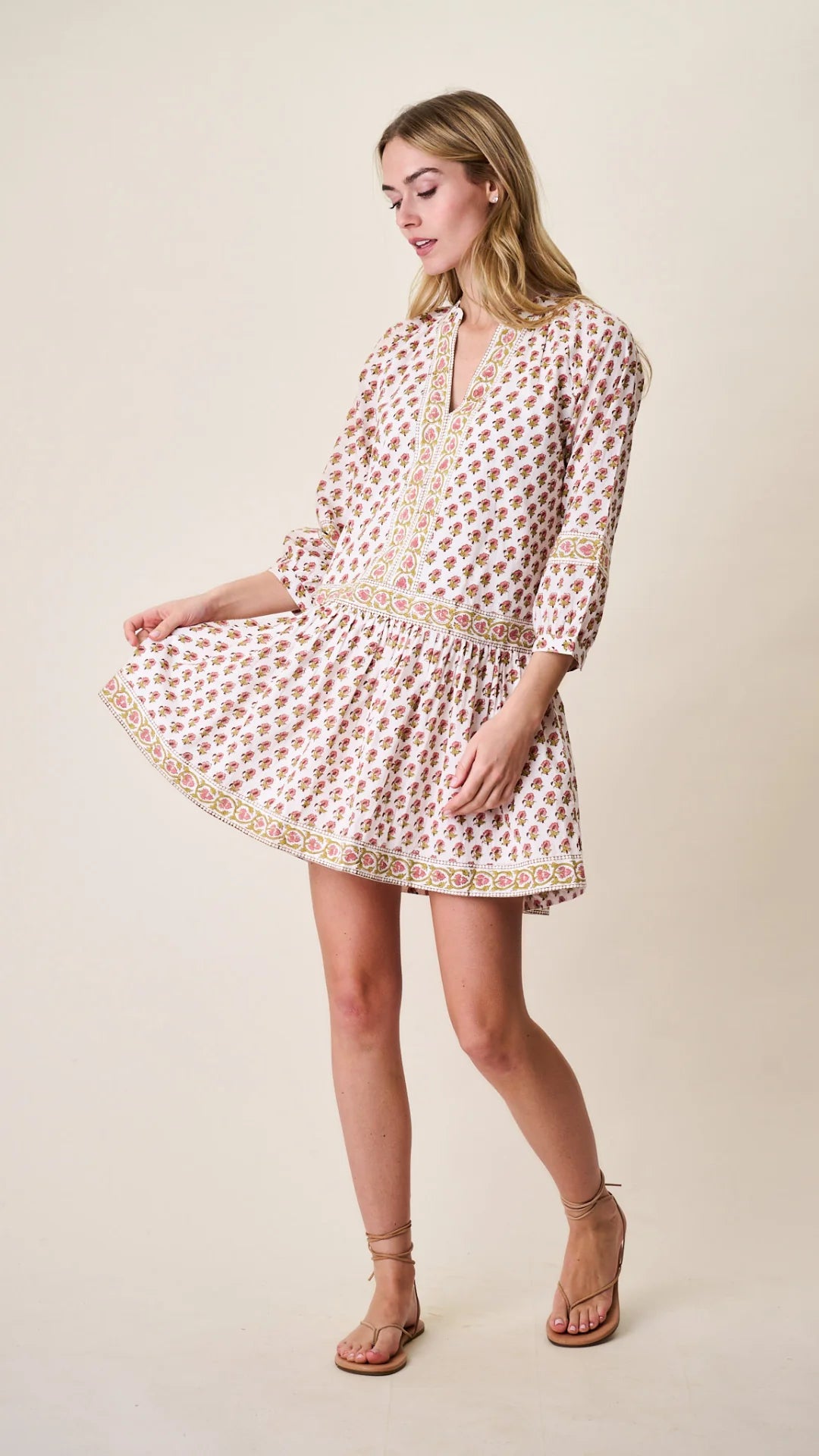Jeanine Dress - Faded Rose Daisy