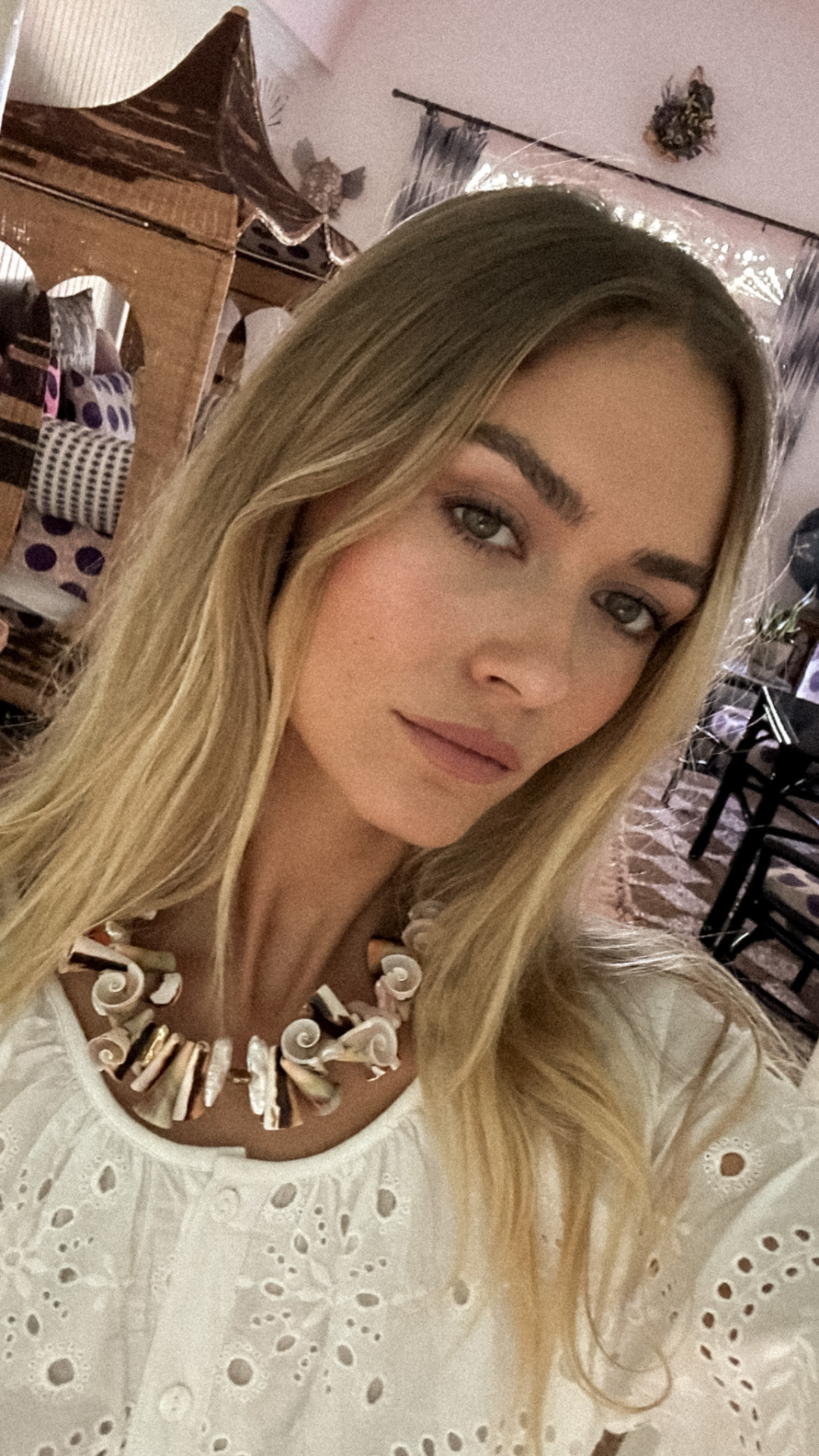 Sophie Top - White Demi Eyelet