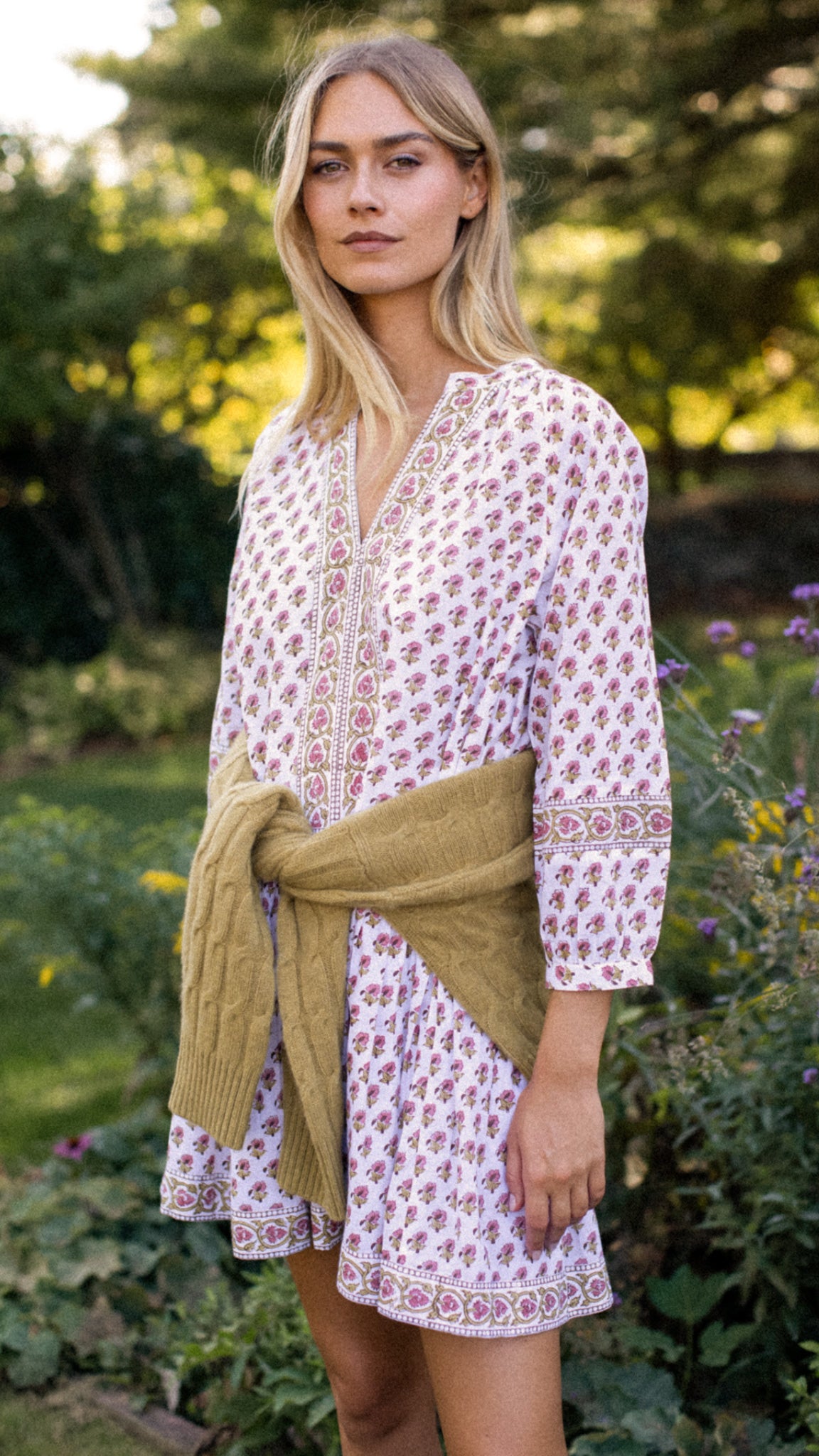 Jeanine Dress - Faded Rose Daisy