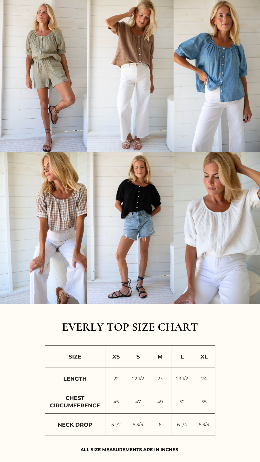 Everly Top - Dune Gingham