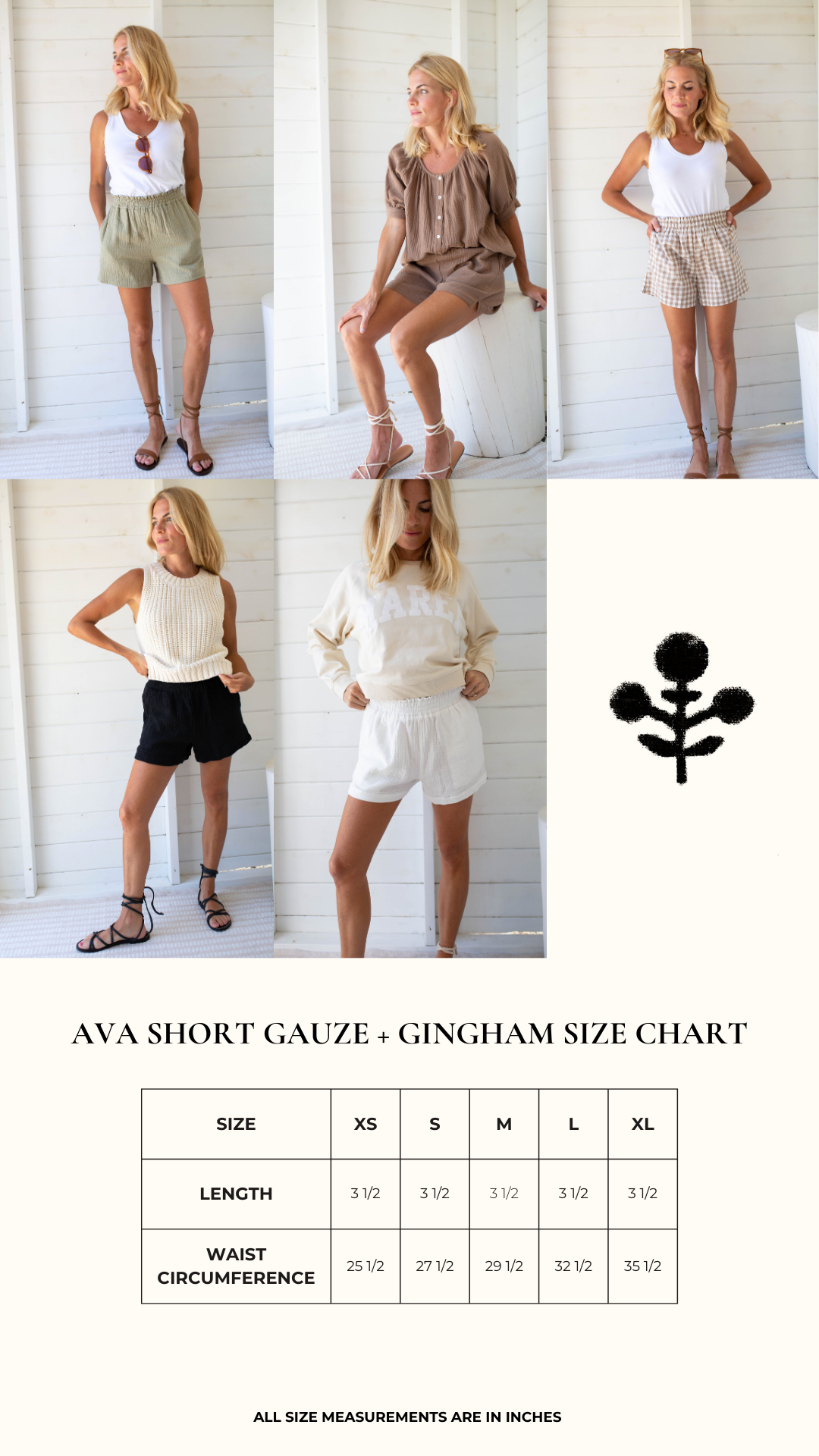 Ava Gauze Shorts - White